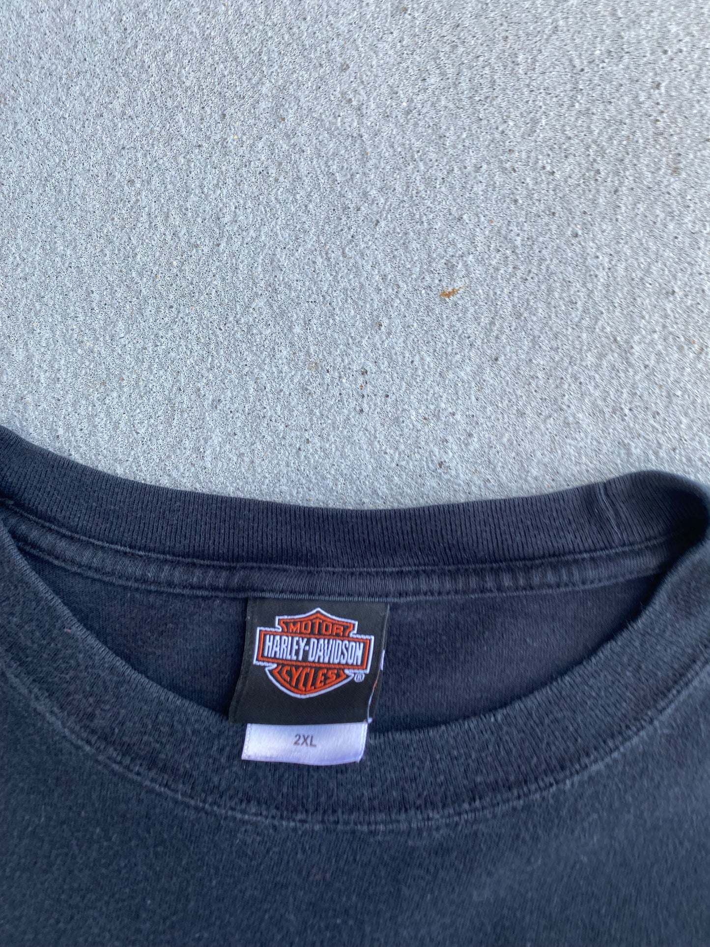 Harley Davidson chrome flame sleeves long sleeve shirt size 2XL