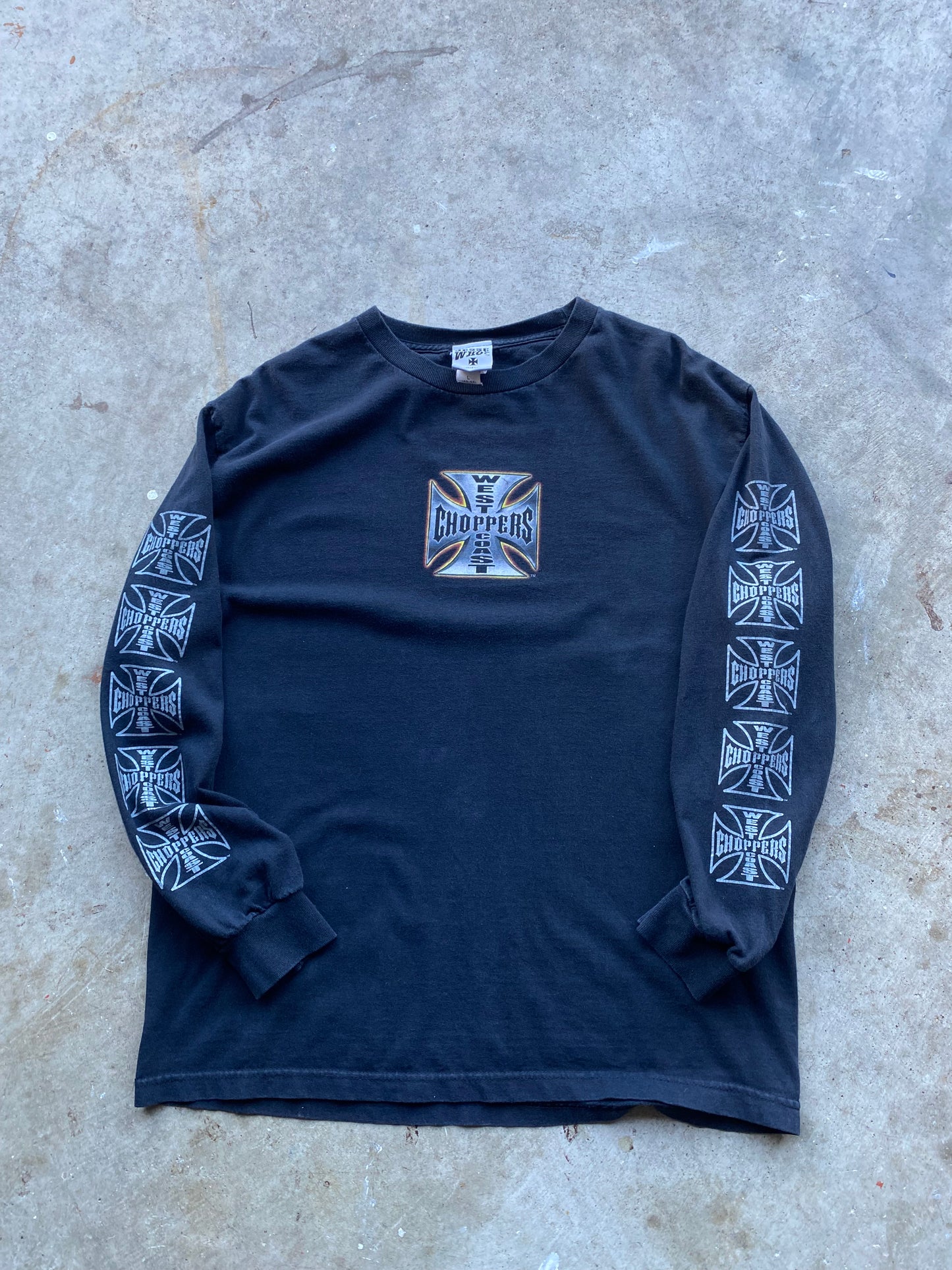 Vintage West Coast Choppers Long Beach chopper long sleeve shirt size large