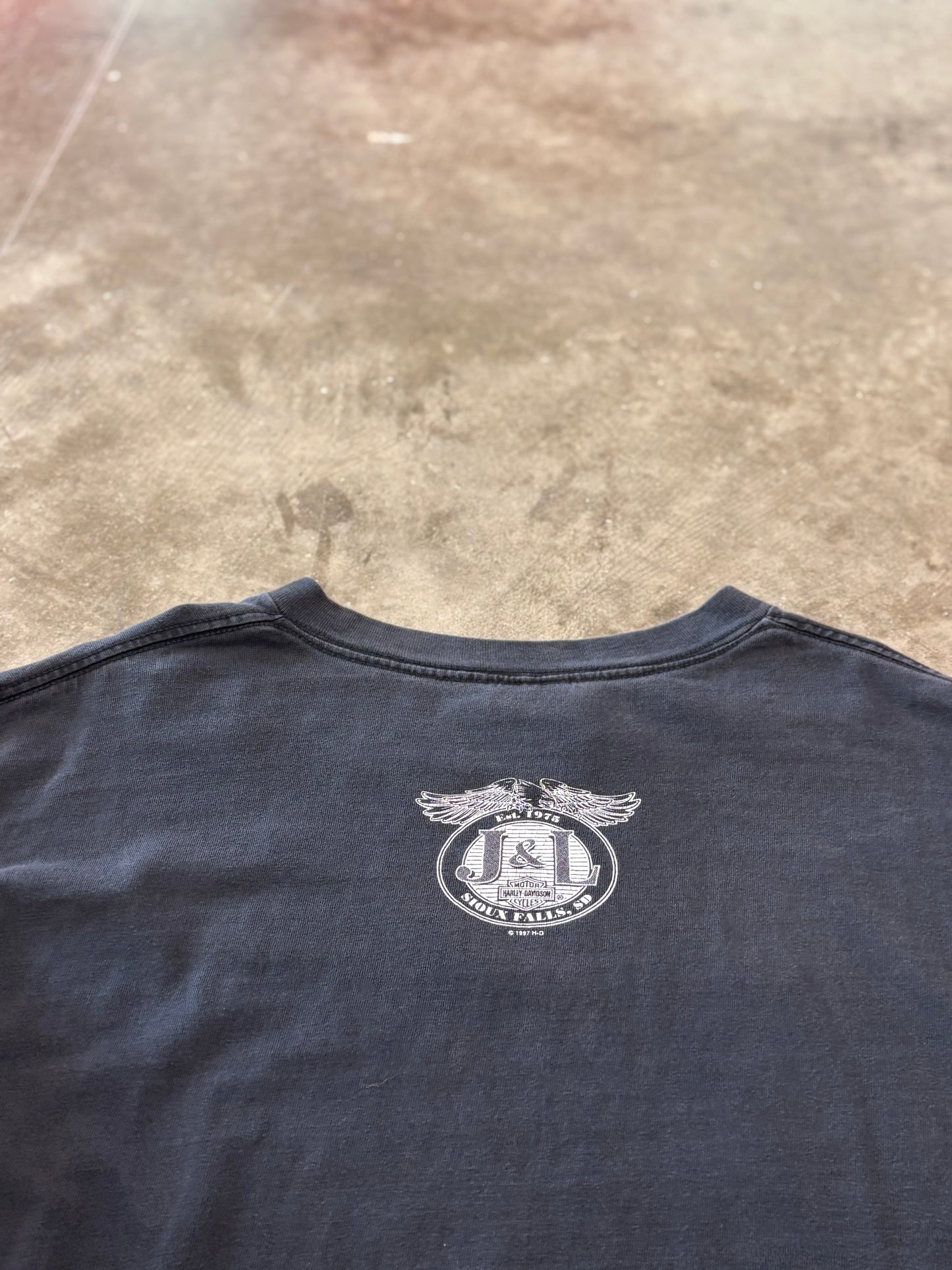 Vintage Harley Davidson Flaming Eagle long sleeve size xl