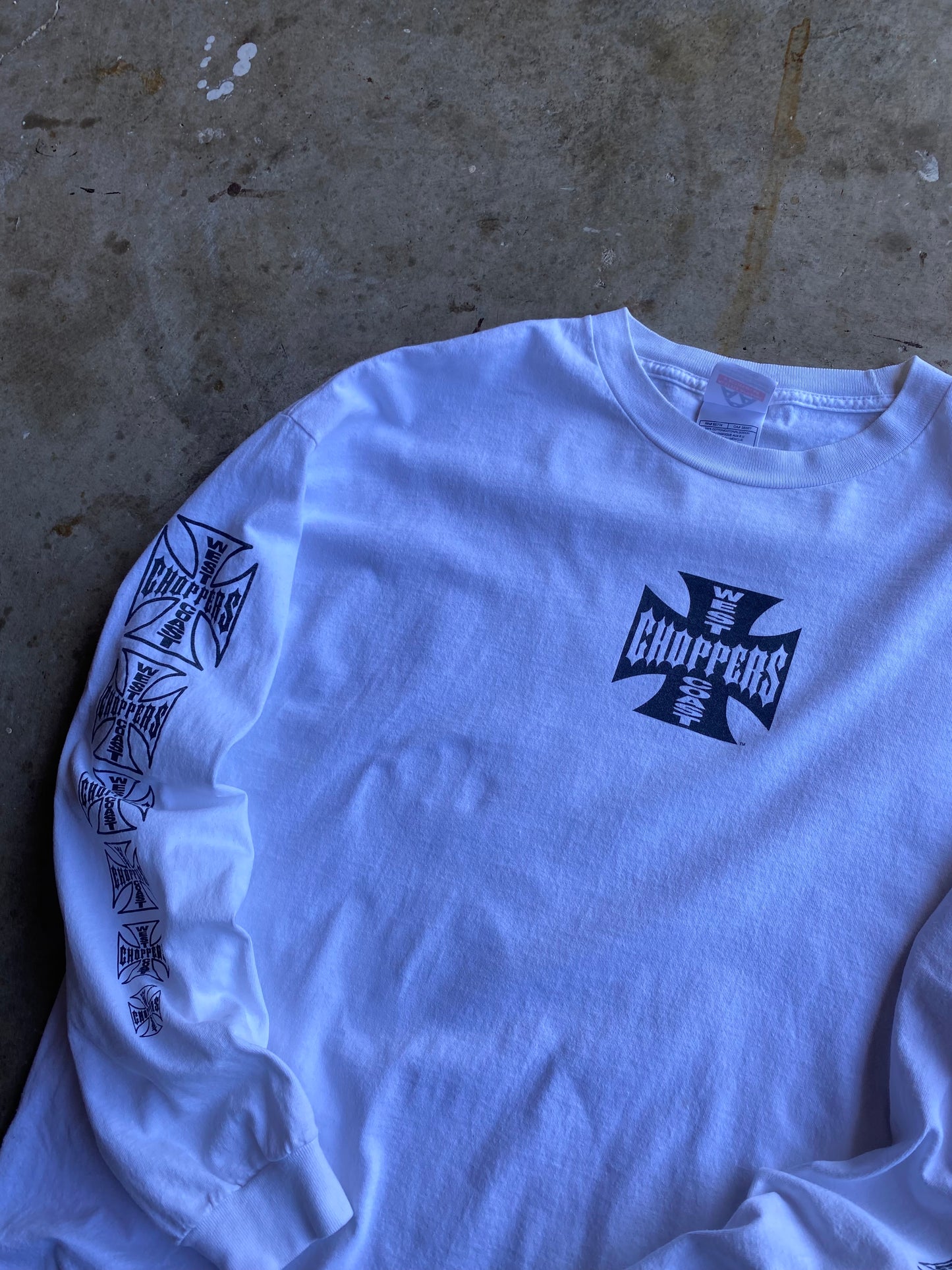 Vintage West Coast Choppers white long sleeve shirt size XXL