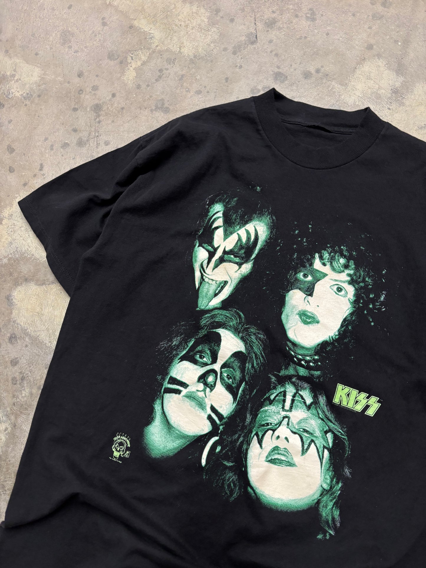 Vintage Kiss green faces shirt size XL