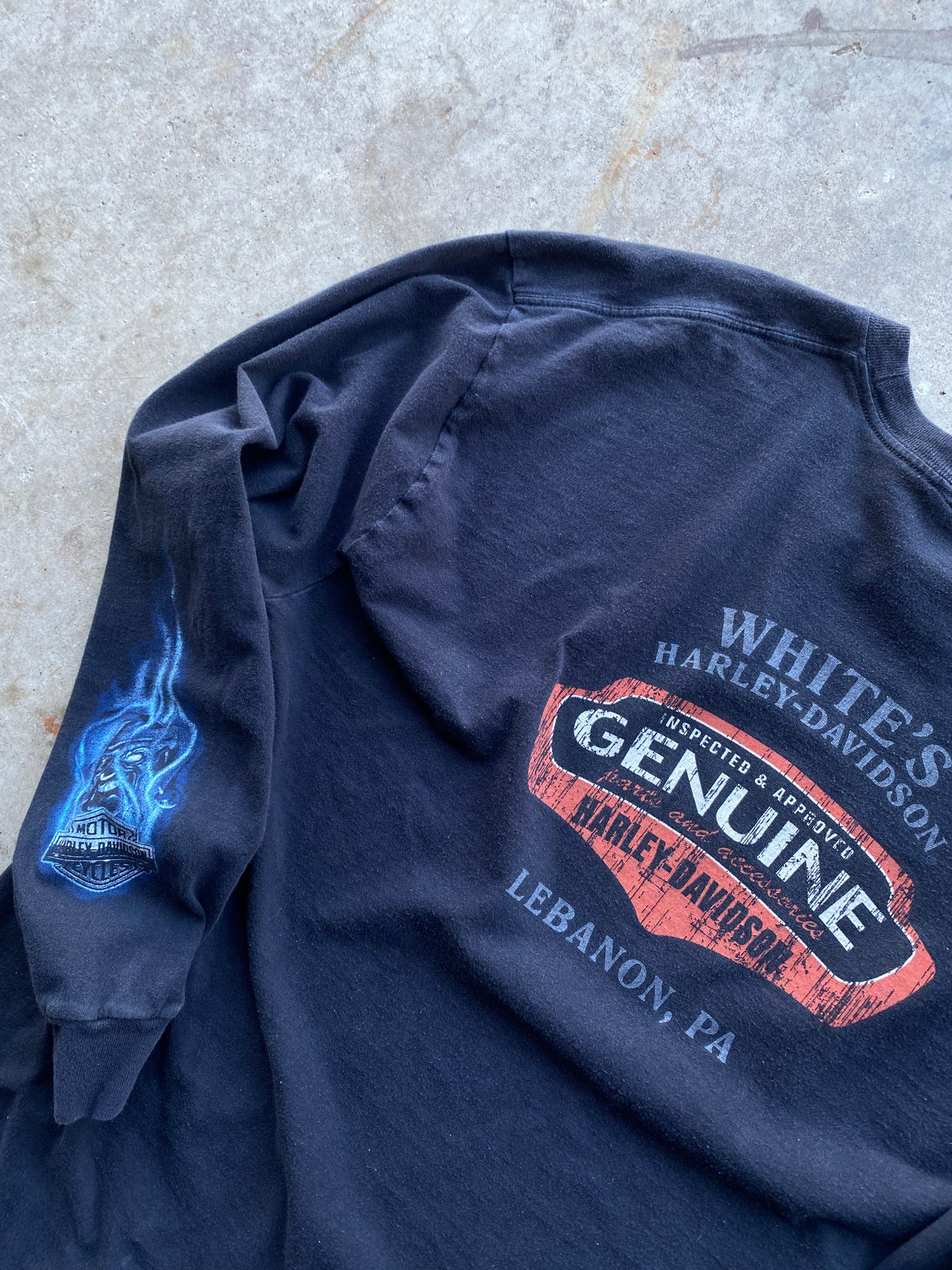 Harley Davidson Blue Flame Joker shirt size extra large