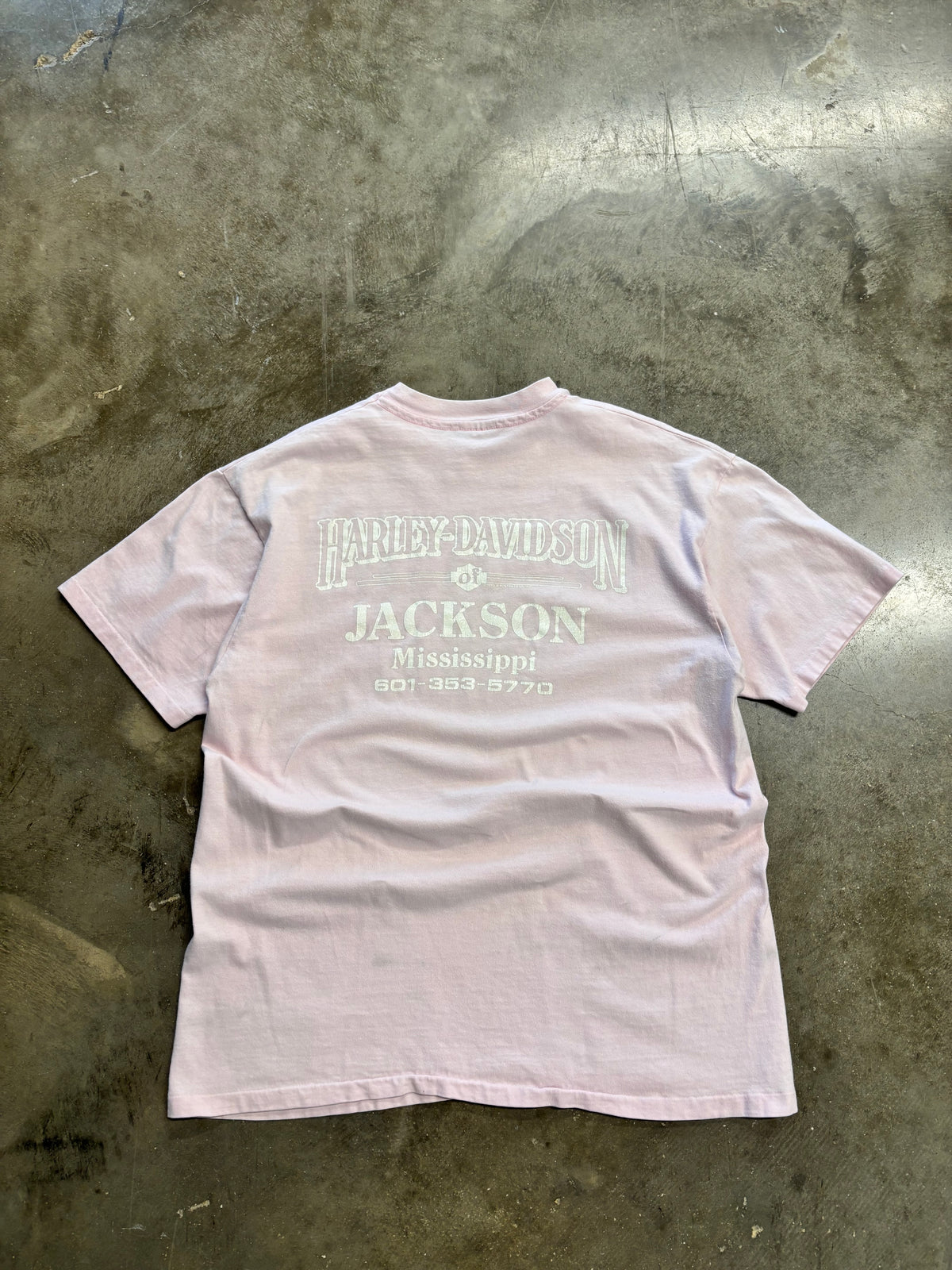 Vintage Harley Davidson Pink Blank neon eagle shirt size large