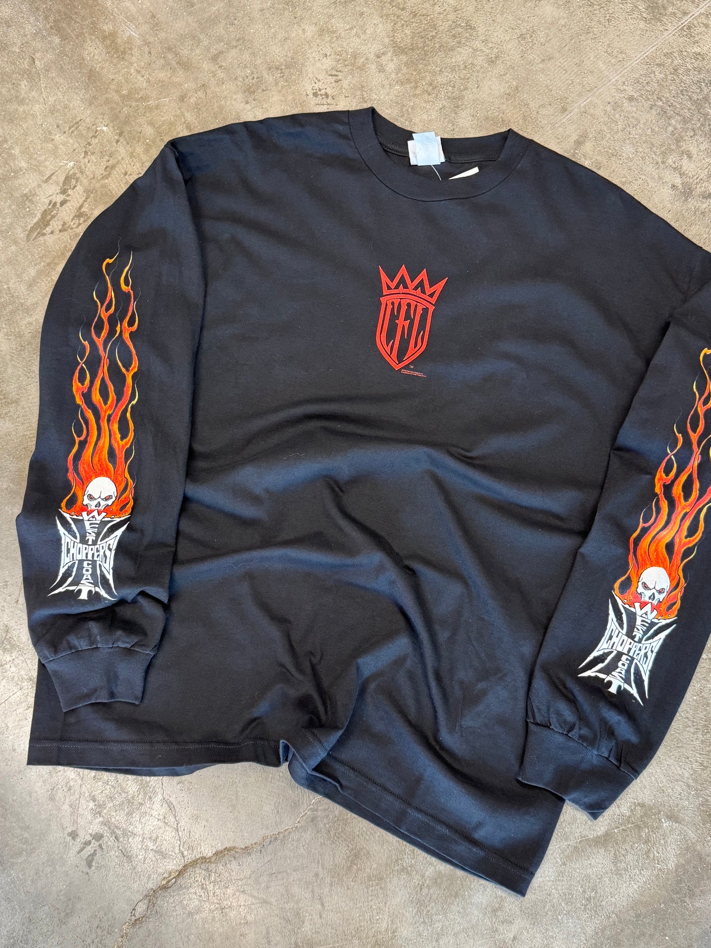 Vintage West Coast Choppers XXL skull shirt long sleeve