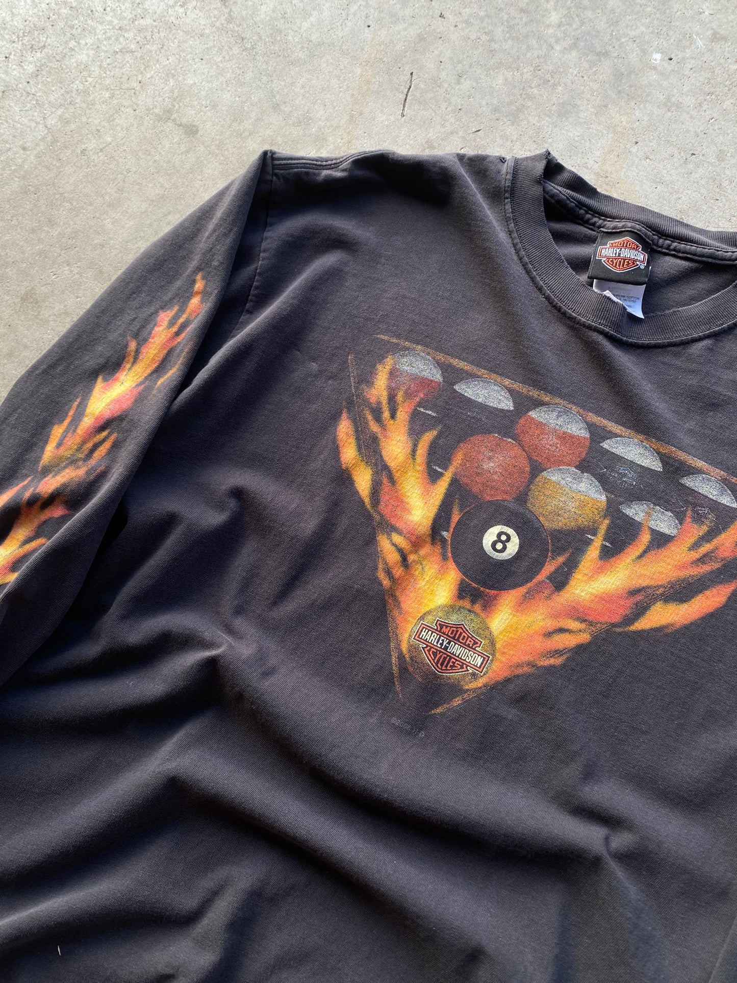 Harley Davidson Pool ball long sleeve size large