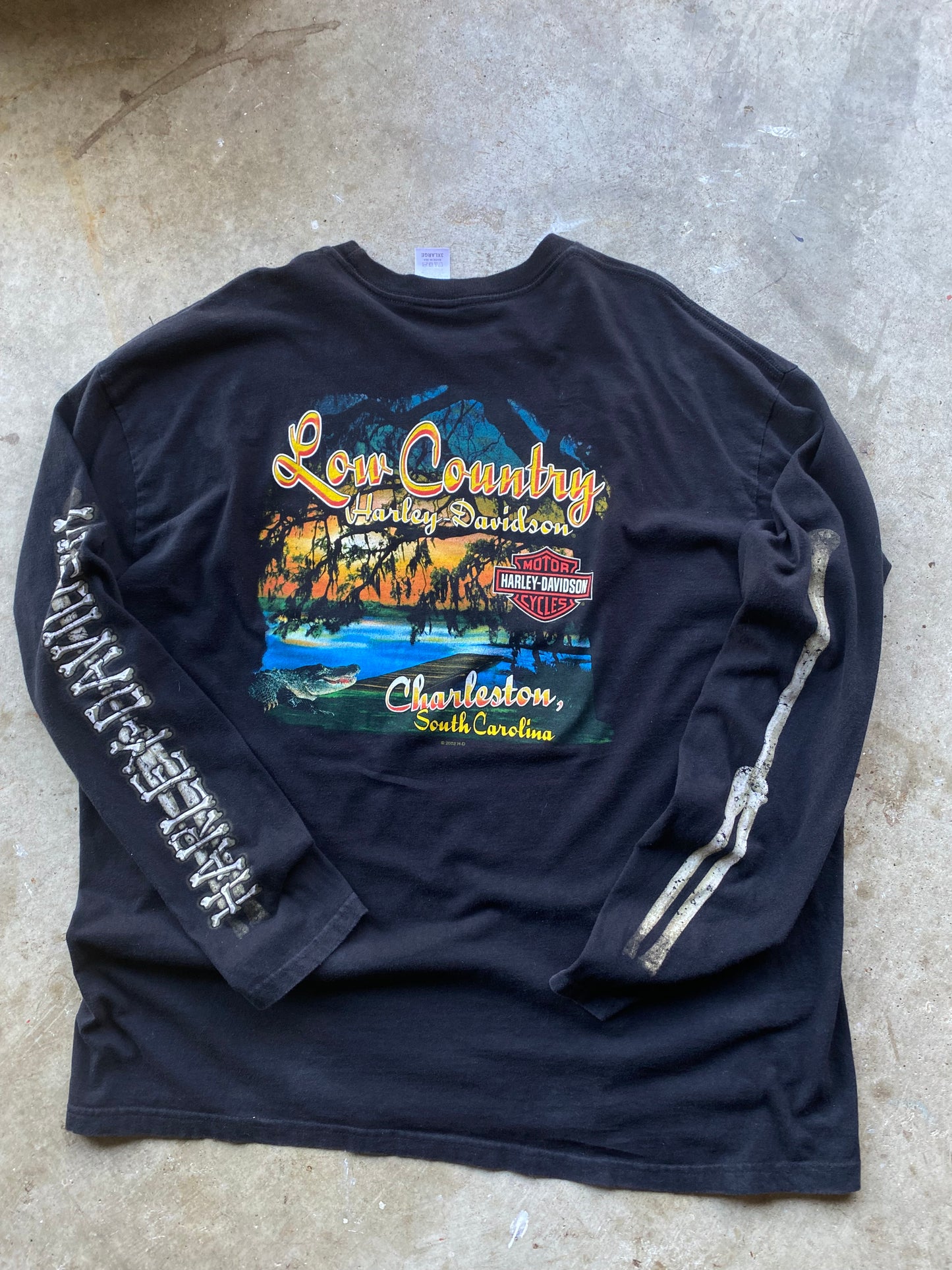 Harley Davidson Skeleton Long sleeve shirt size XXXL