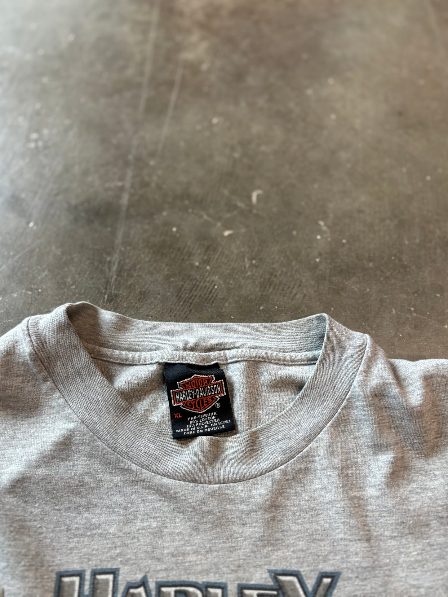 Vintage Harley Davidson Blue flame long sleeve size xl