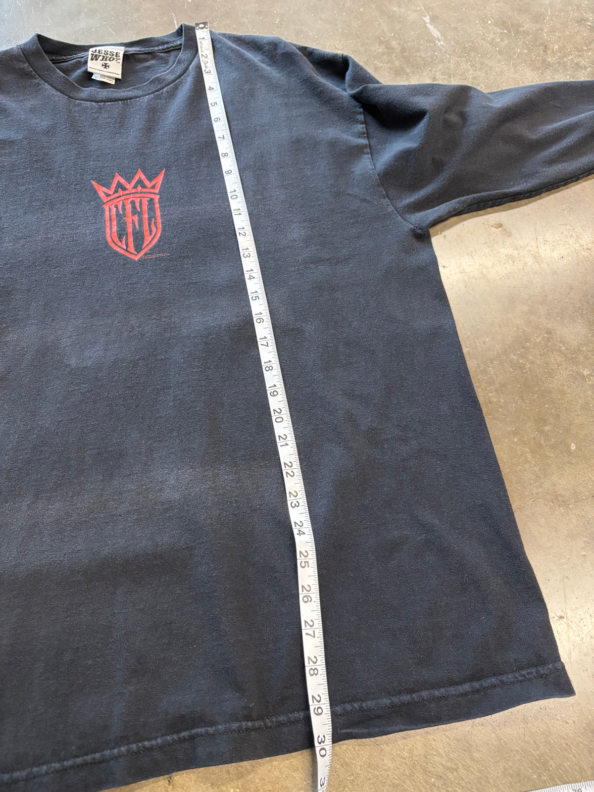 Vintage WCC skull flame long sleeve size extra large