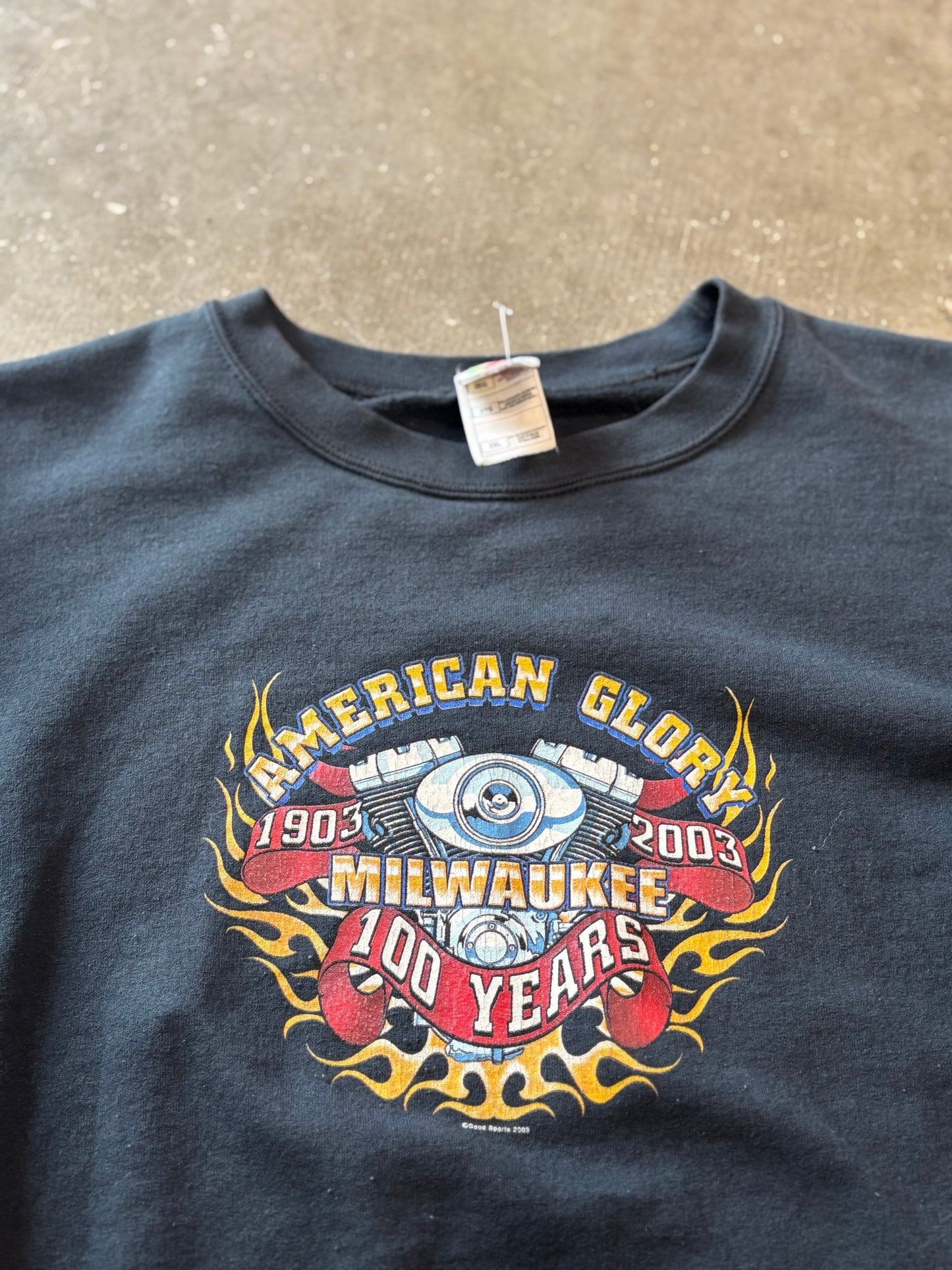 Vintage Bike Week flame sleeve sweatshirt size XXL