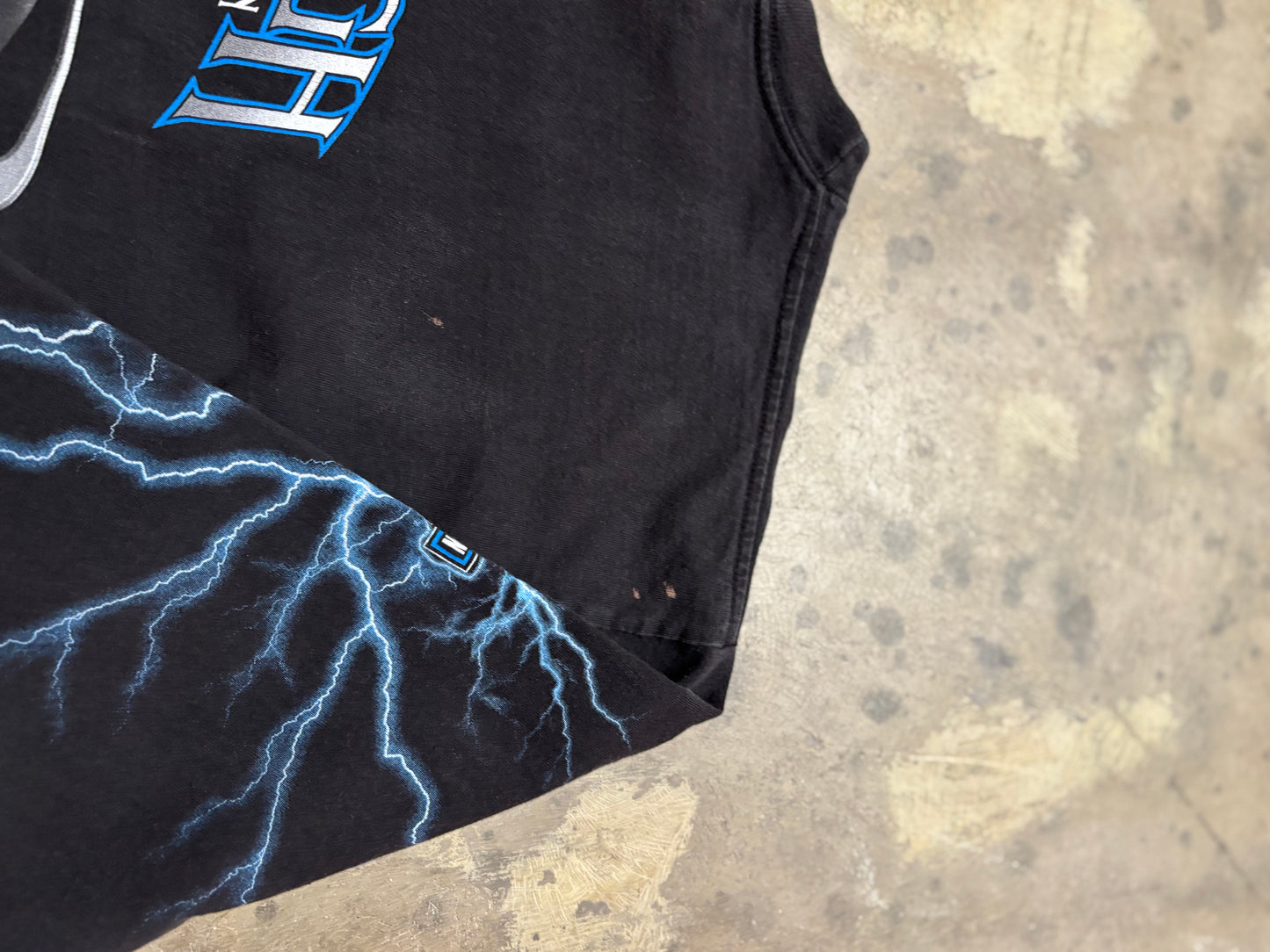 Vintage Harley Davidson Blue Lightning Explosion longsleeve shirt size XL
