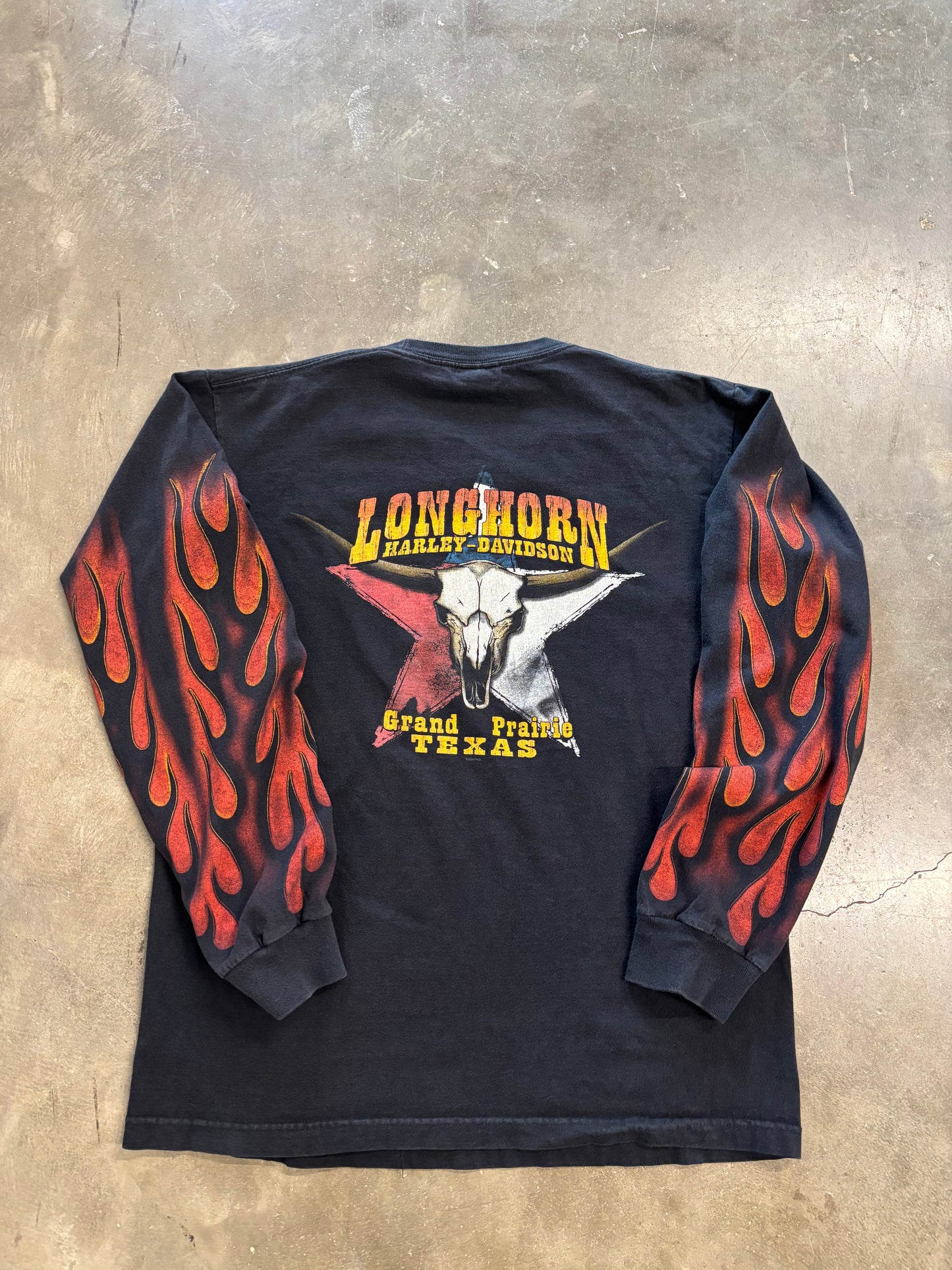 Steal of the Drop! vintage Harley Davidson inferno long sleeve size large