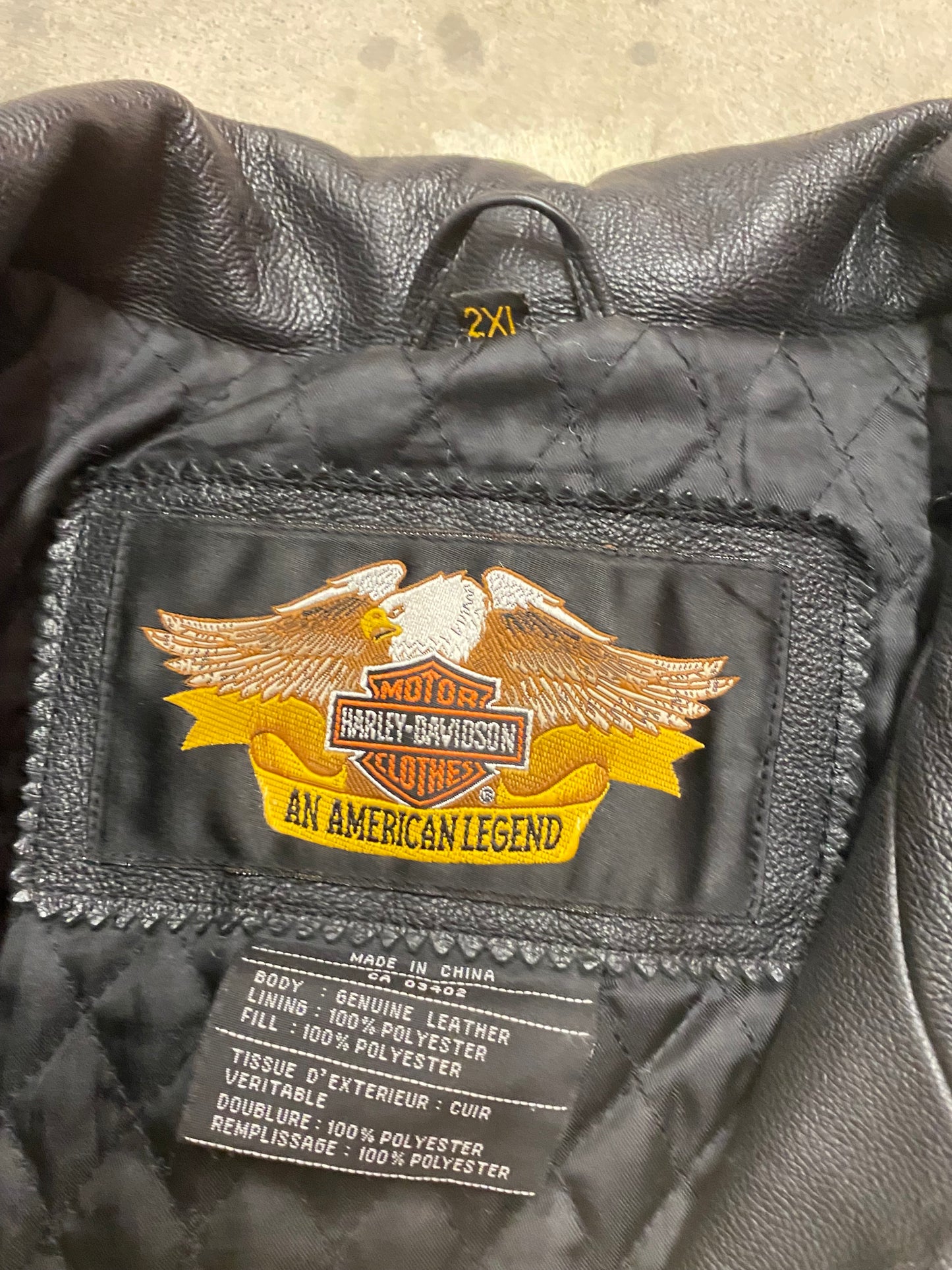 Vintage Harley Davidson Leather Jacket size xxl