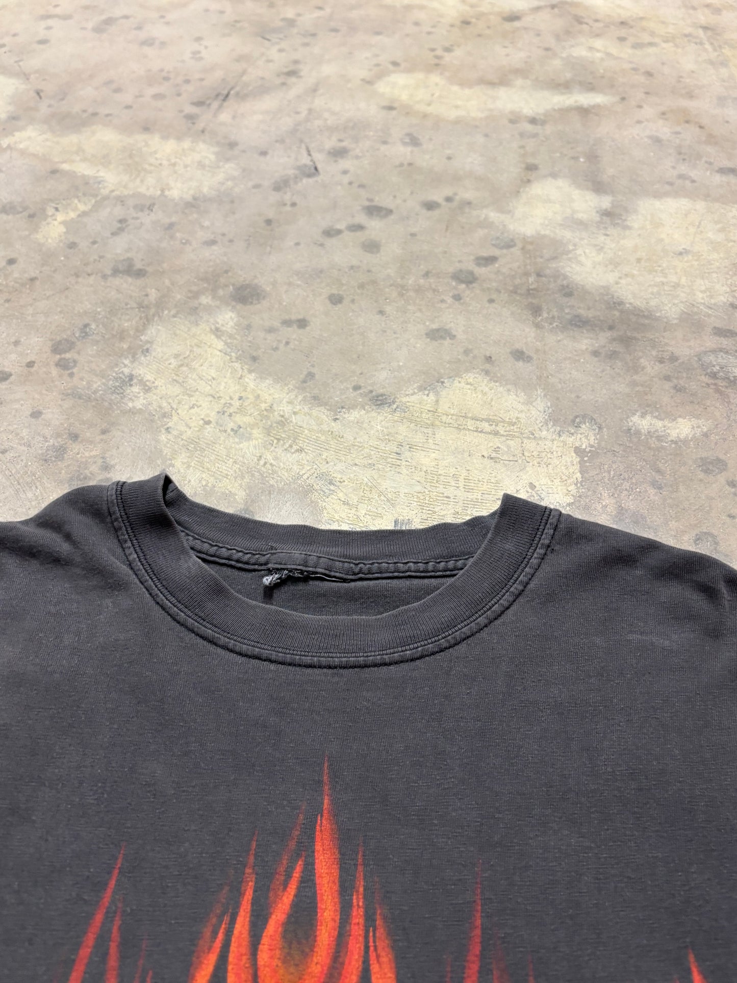 Vintage Harley Davidson fire sleeves faded long sleeve shirt size XL