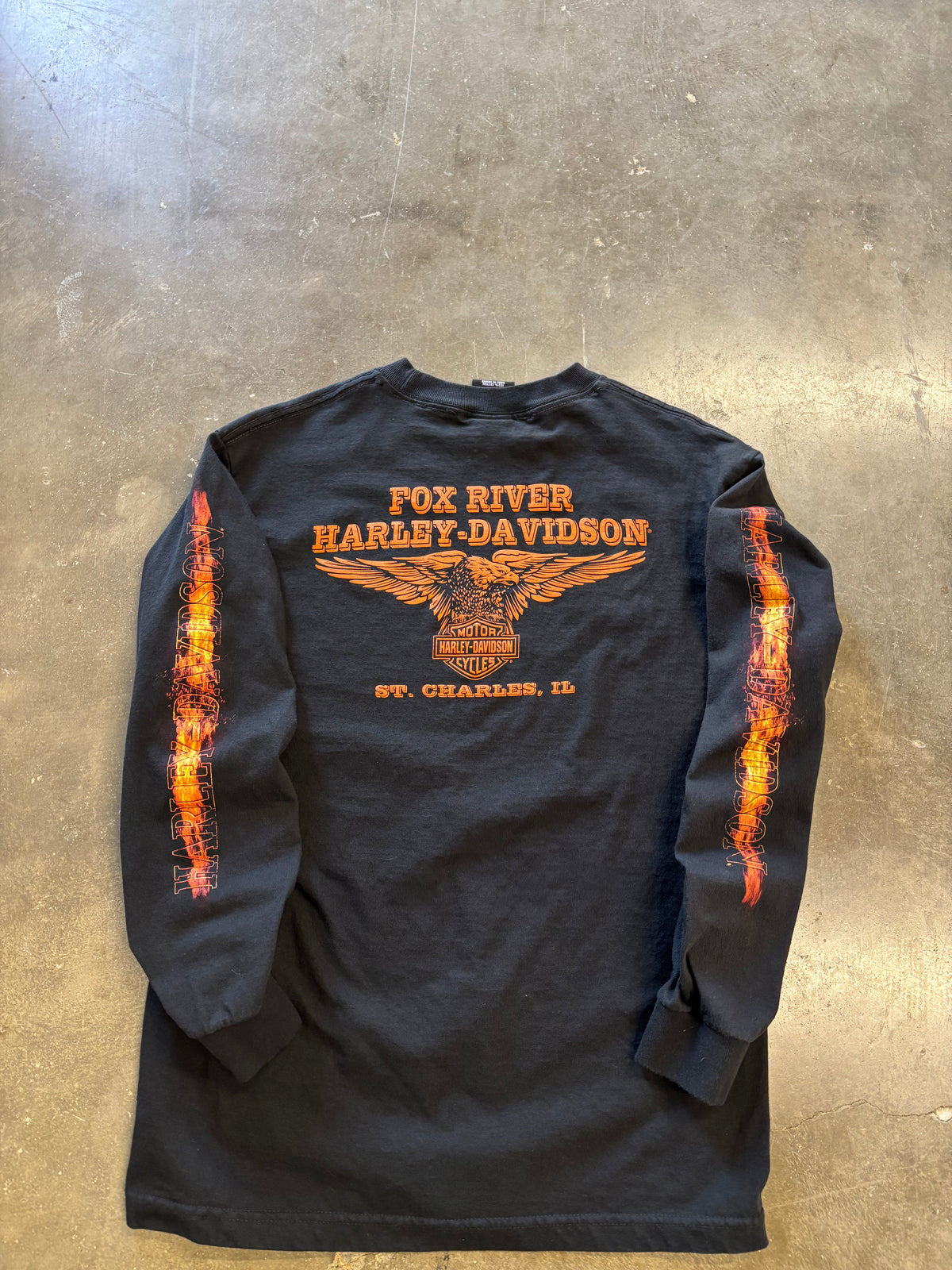 Harley Davidson flame long sleeve size medium