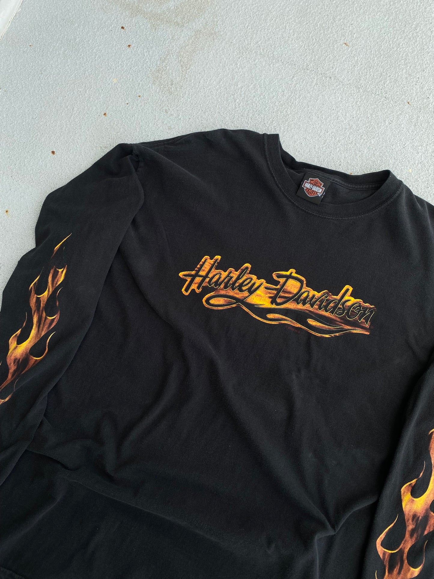 Harley Davidson Orange Flame XXL Long sleeve