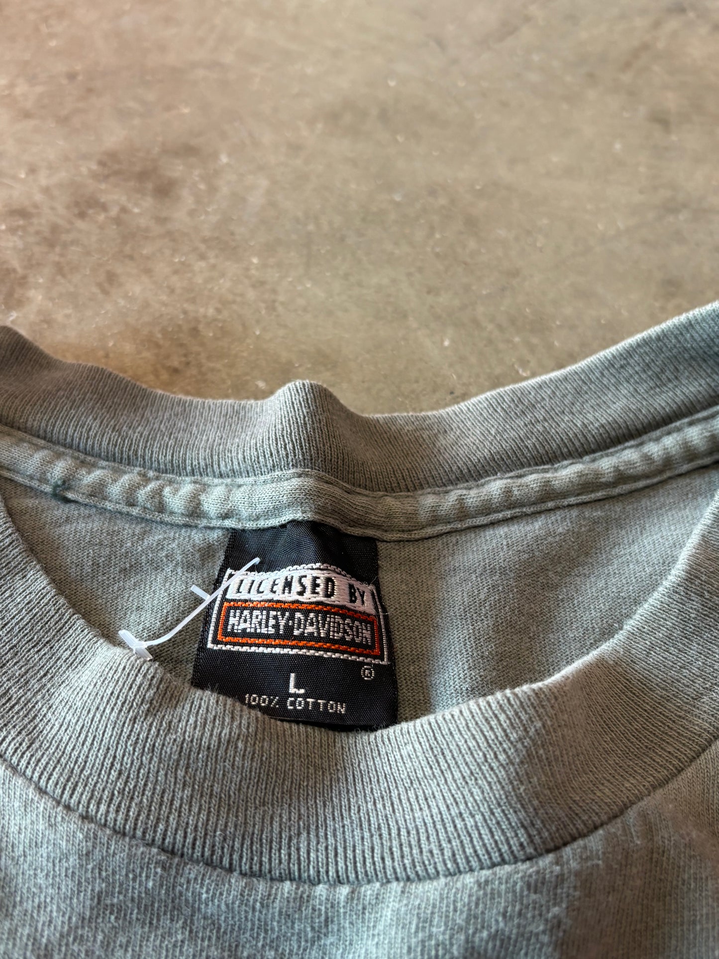 Vintage Harley Davidson green AOP shirt size large