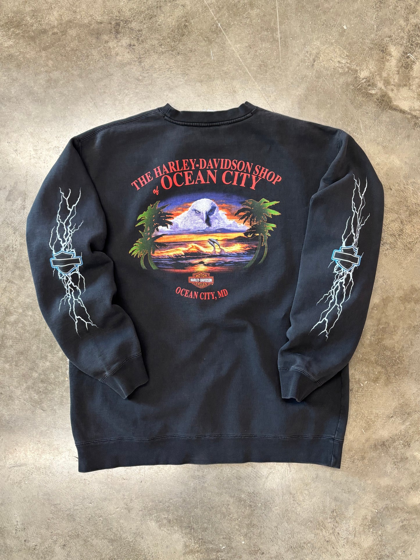 Vintage Harley Davidson lightning sweatshirt size Extra large