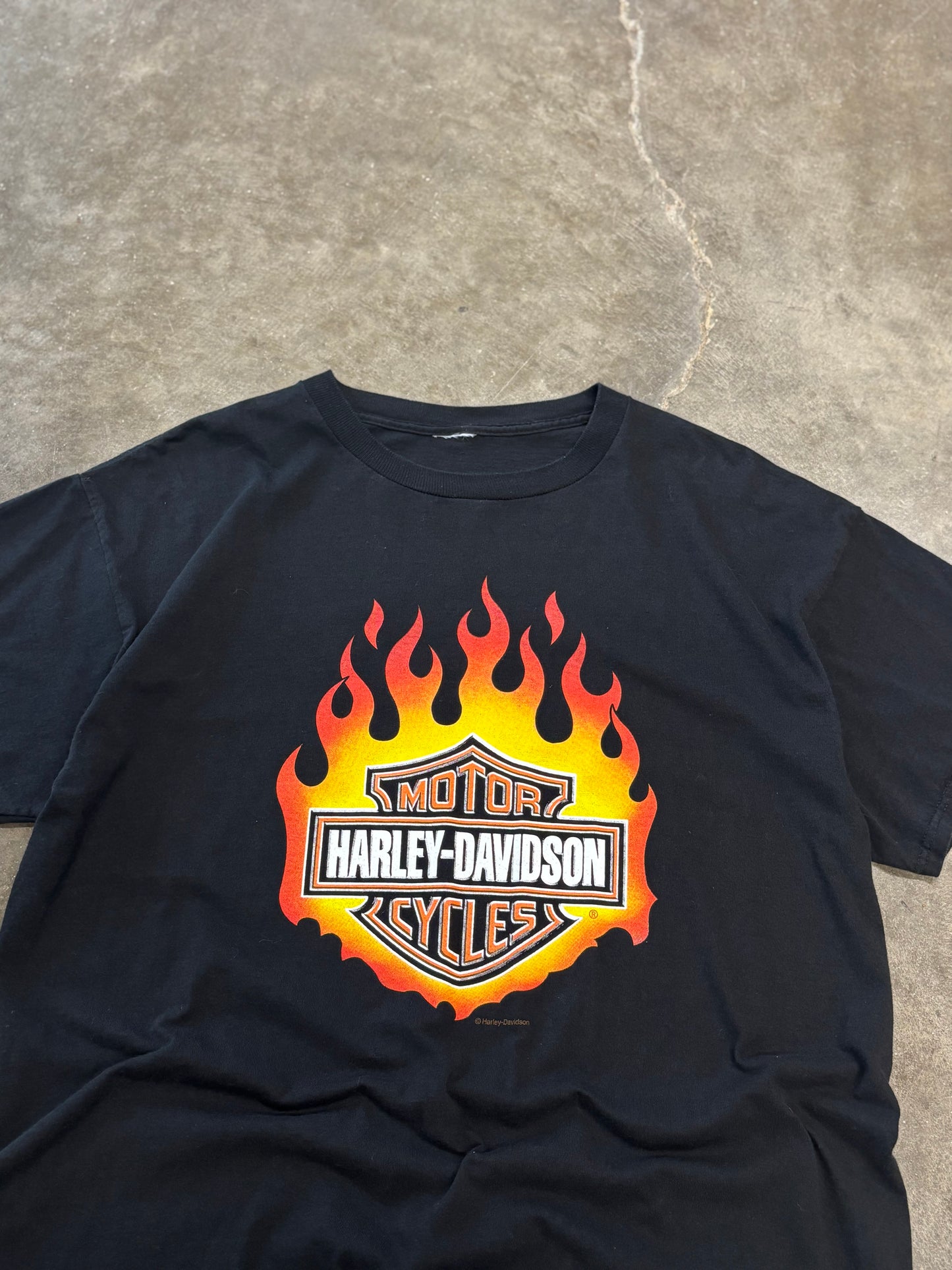 Vintage Harley Davidson Flame ball shirt size xl