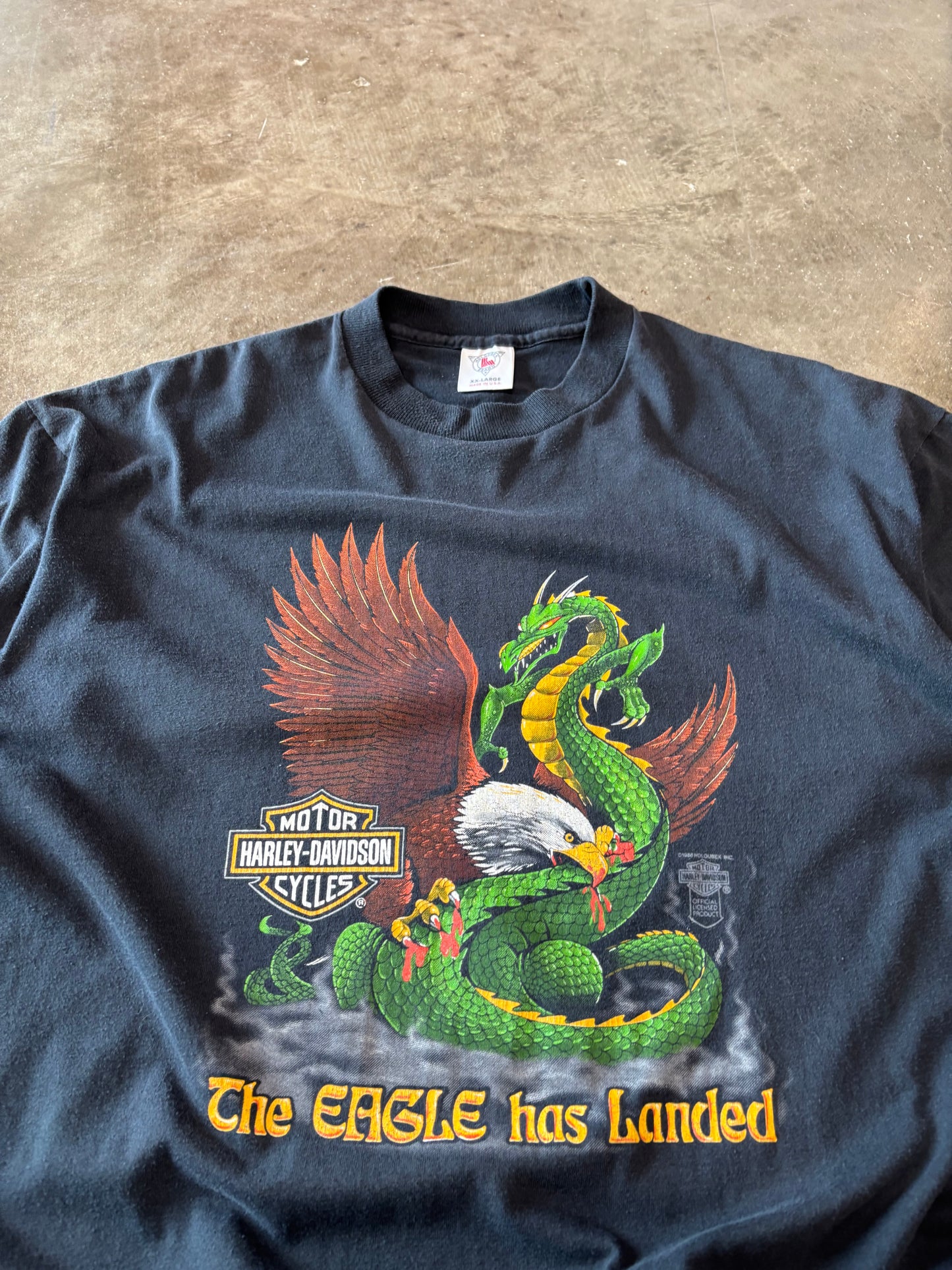 Vintage Harley Davidson the Eagle has landed shirt size XXL