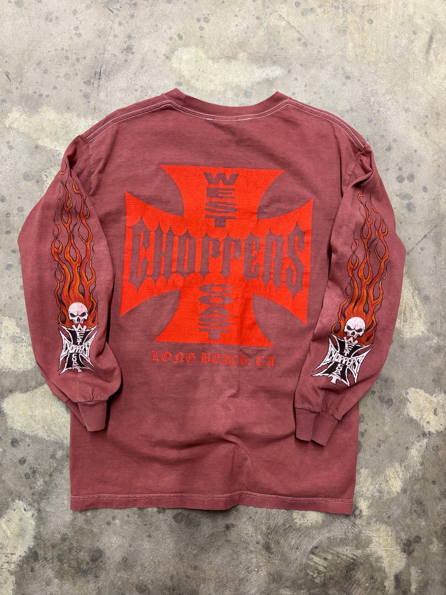 Vintage West Coast Choppers Skull long sleeve size large shirt