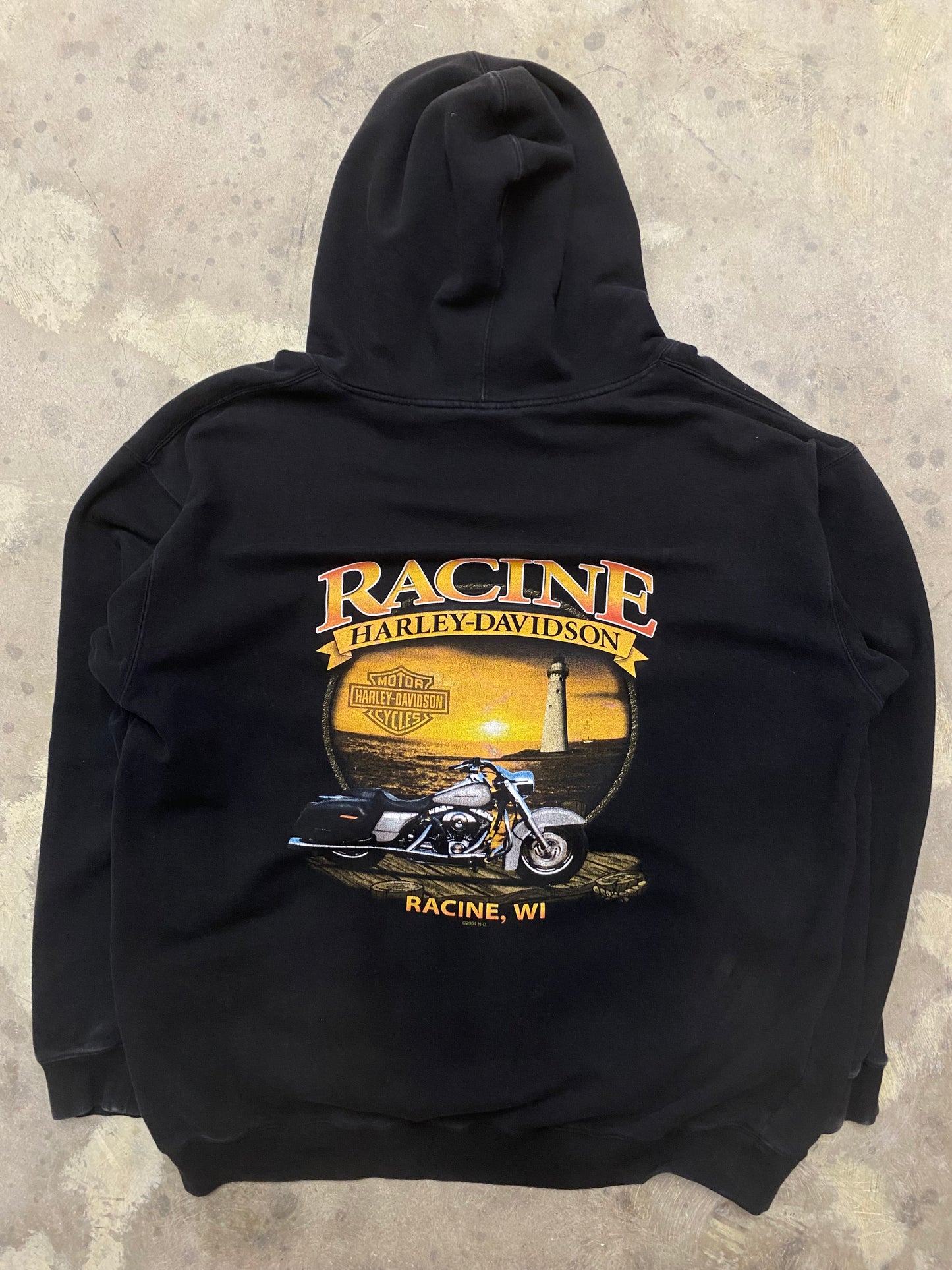 Y2K Harley Davidson flame hoodie size XL