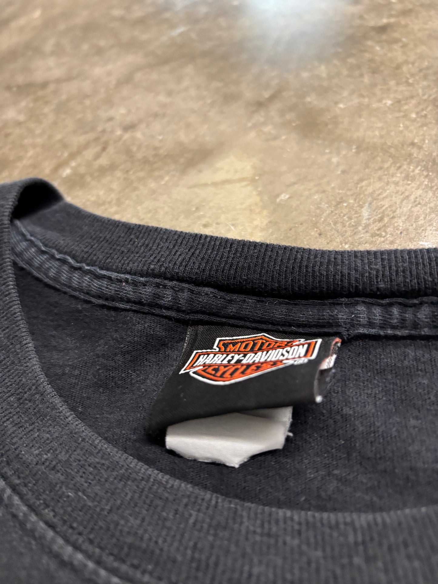 Vintage Harley Davidson skull flame long sleeve size xl