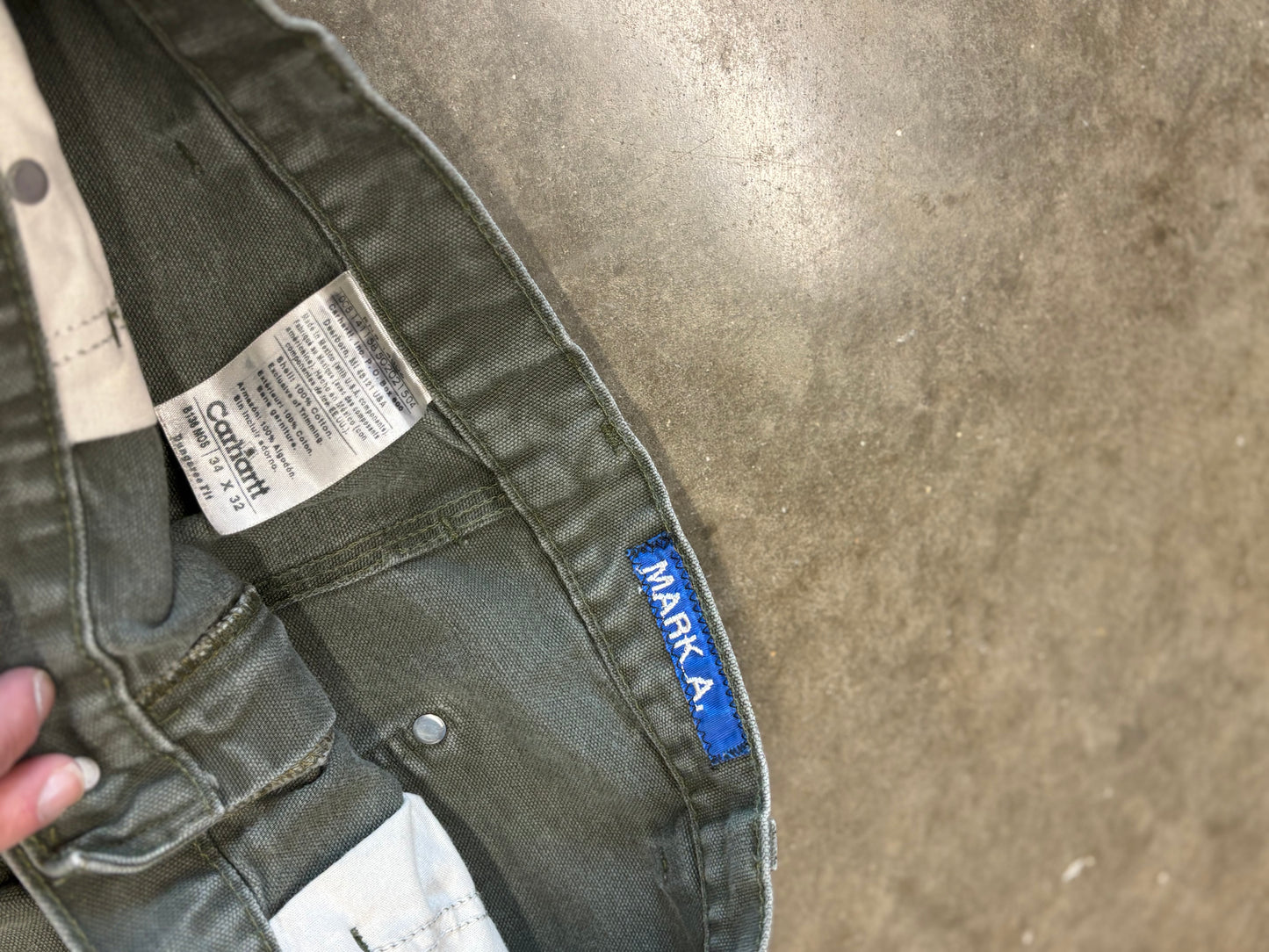 Green Carhartt Double knees