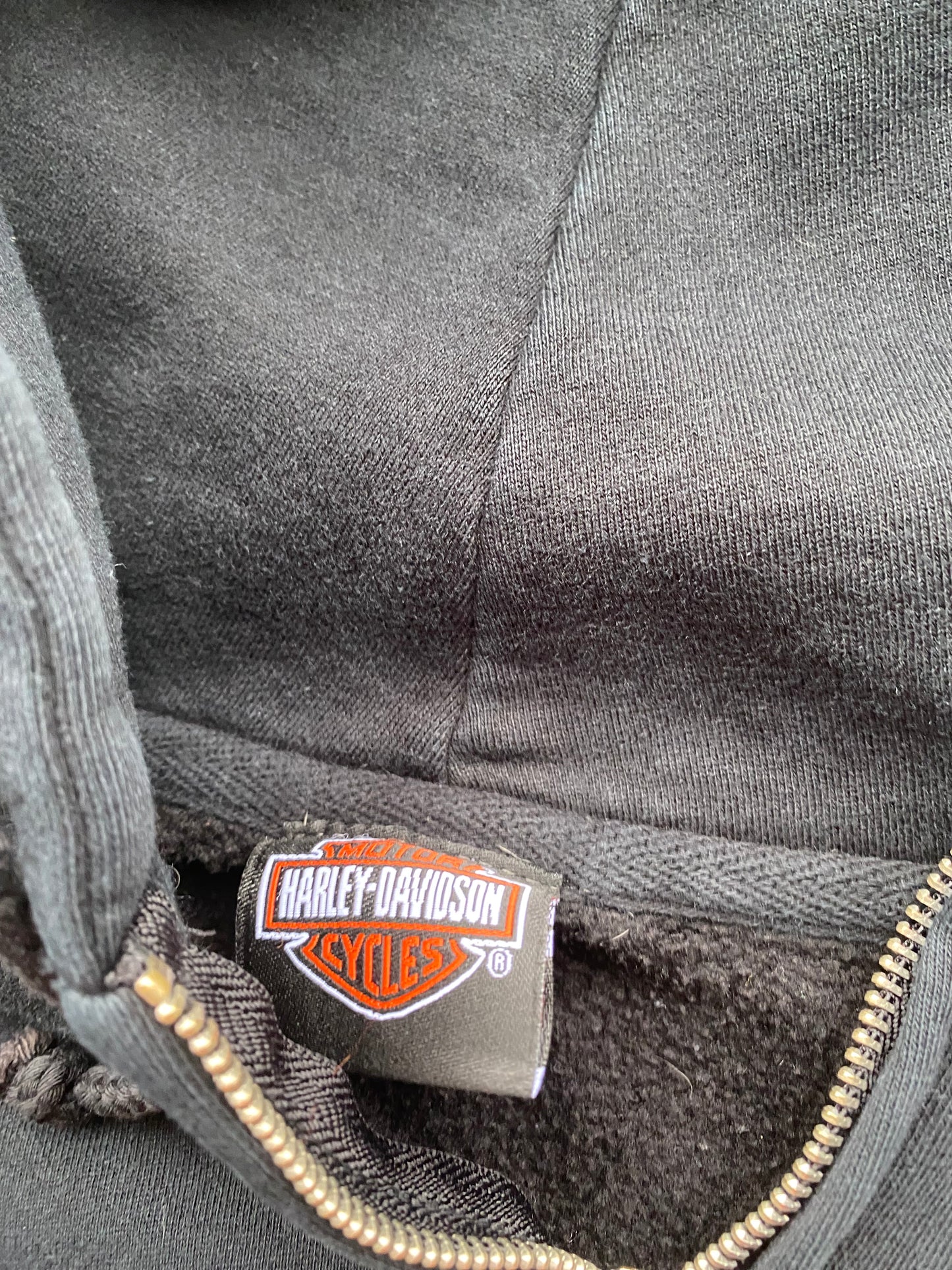 Harley Davidson Big Flame zip up hoodie size extra large