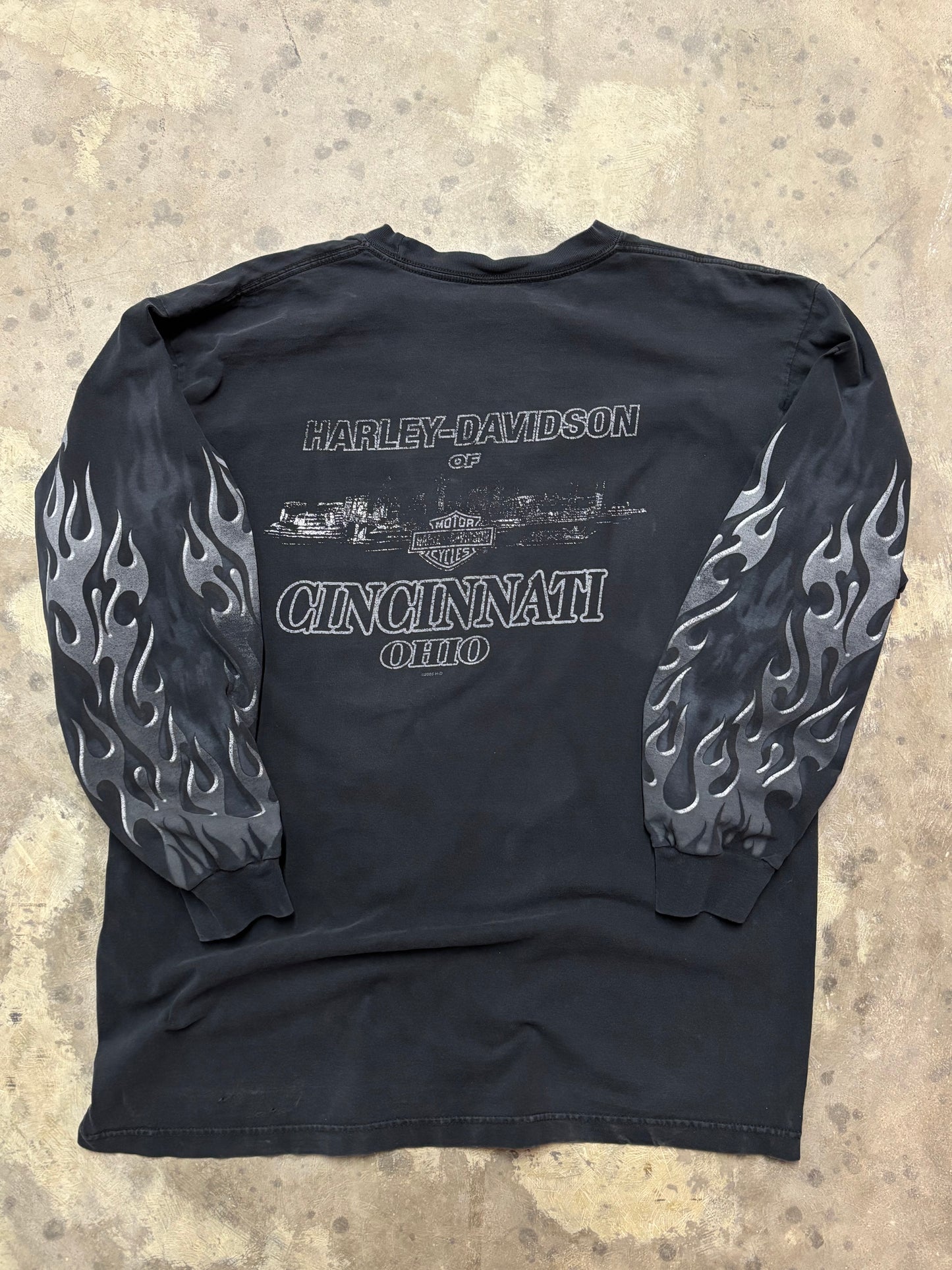 Harley Davidson Chrome Flame long sleeve size extra large