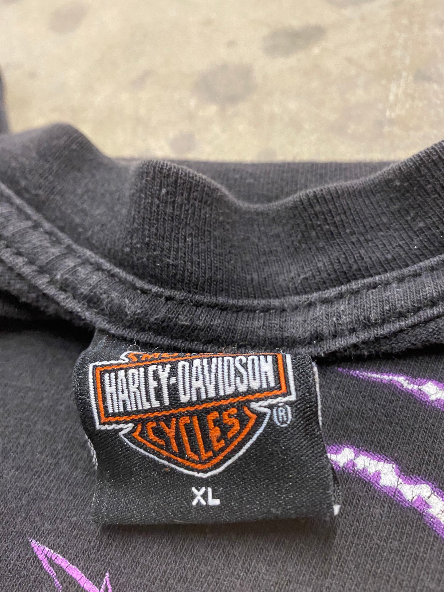 Vintage Harley Davidson Purple Lightning Eagle shirt size extra large
