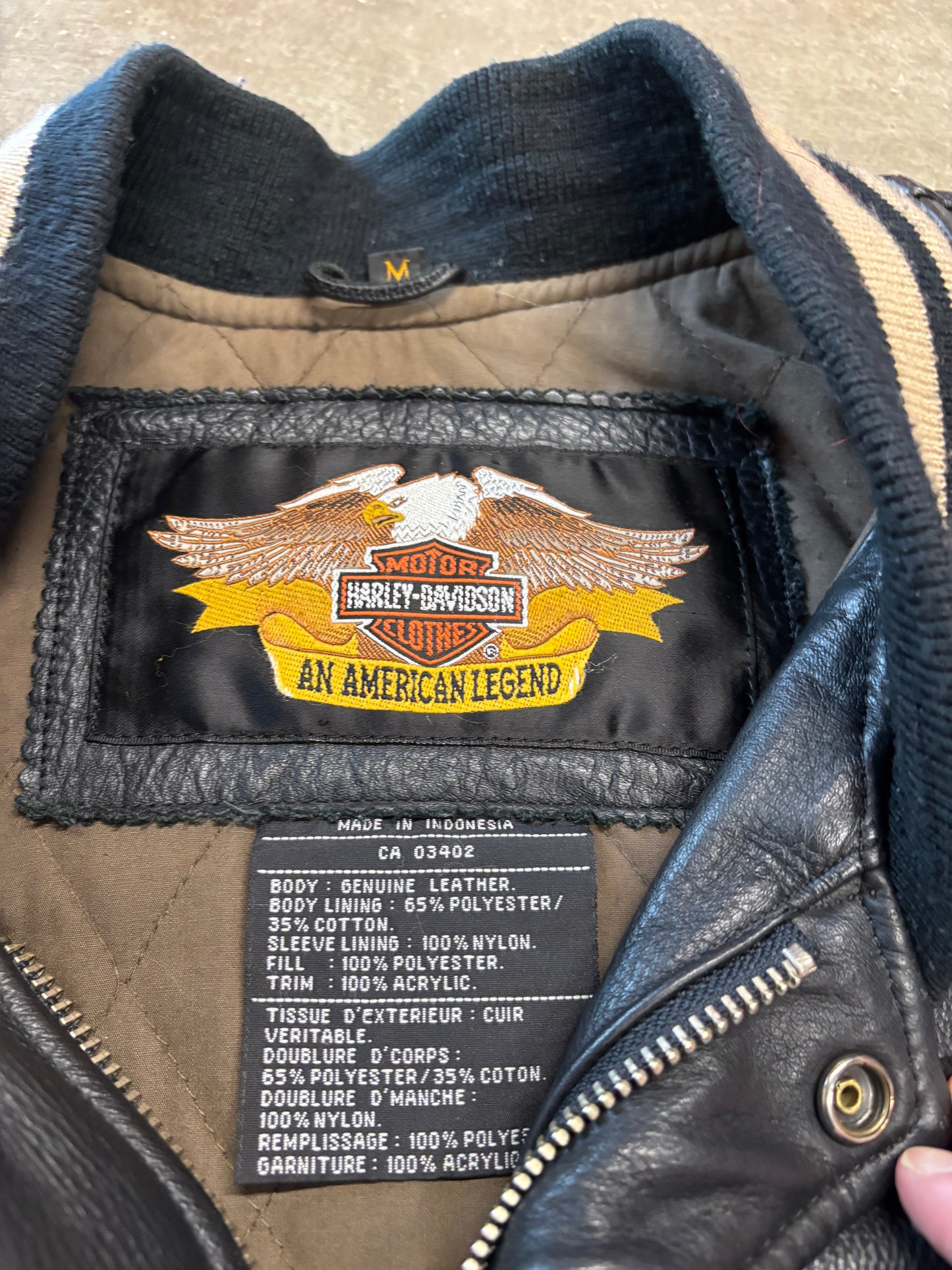 Vintage Harley Davidson stadium jacket size medium