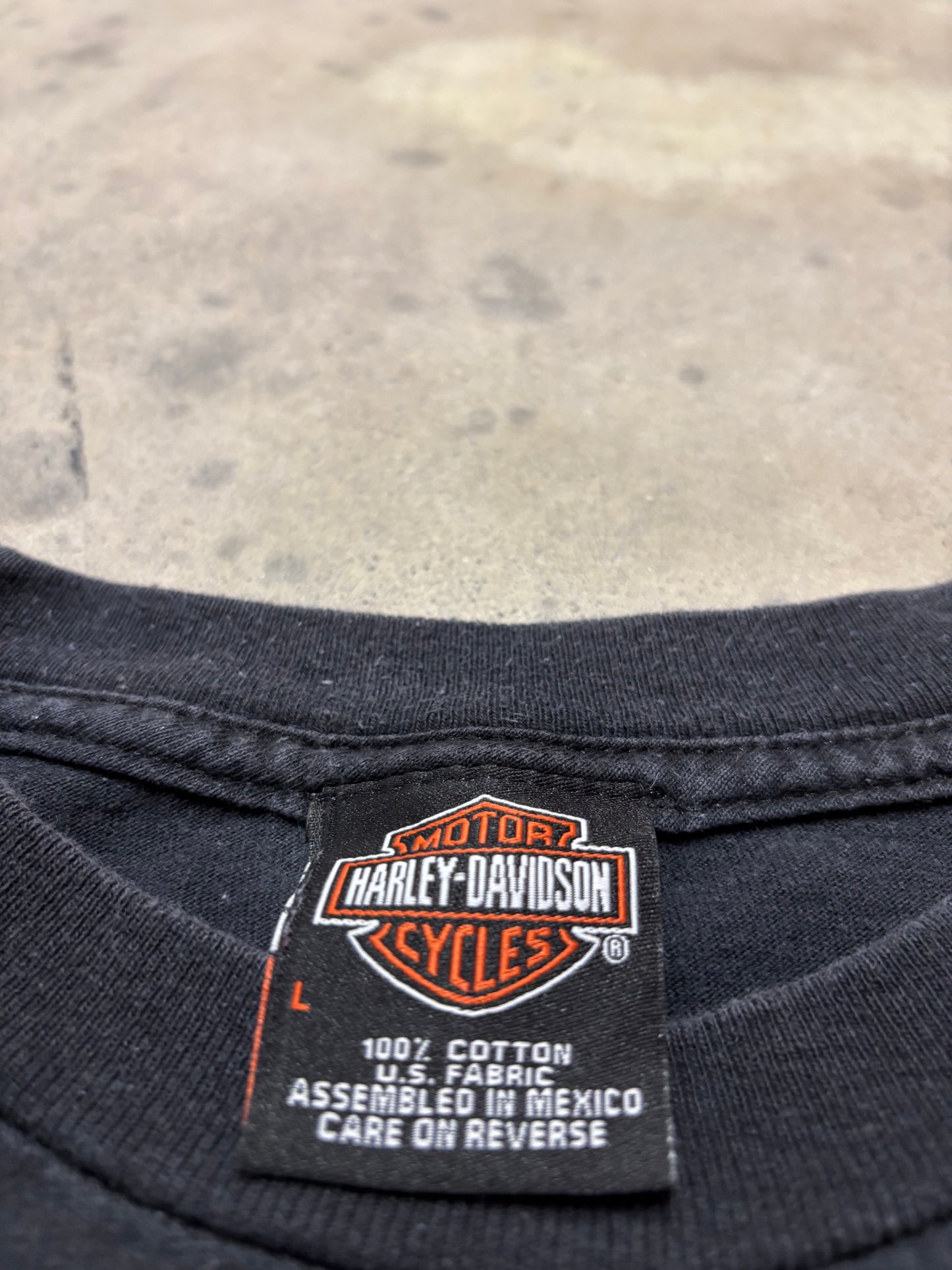 Vintage Harley Davidson blue flame long sleeve size large
