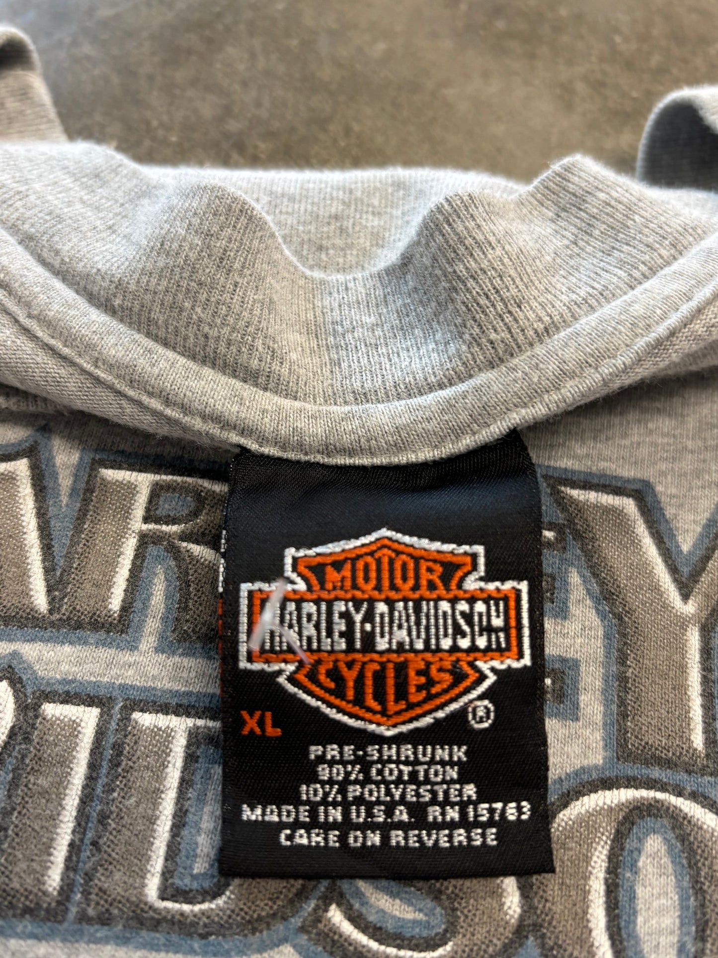 Vintage Harley Davidson Rising blue flame shirt size xl