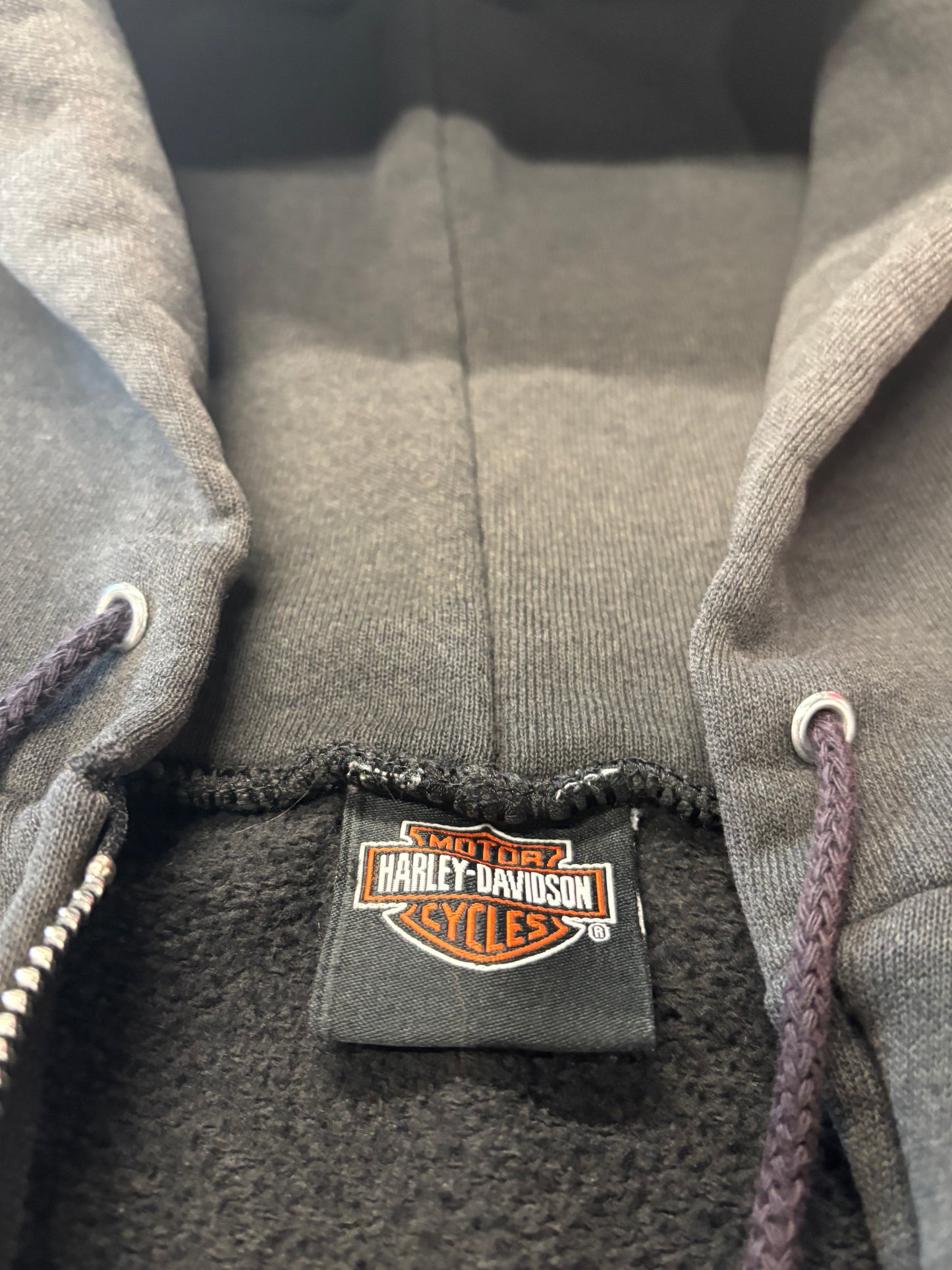 Vintage Harley Flame Zip up hoodie size large