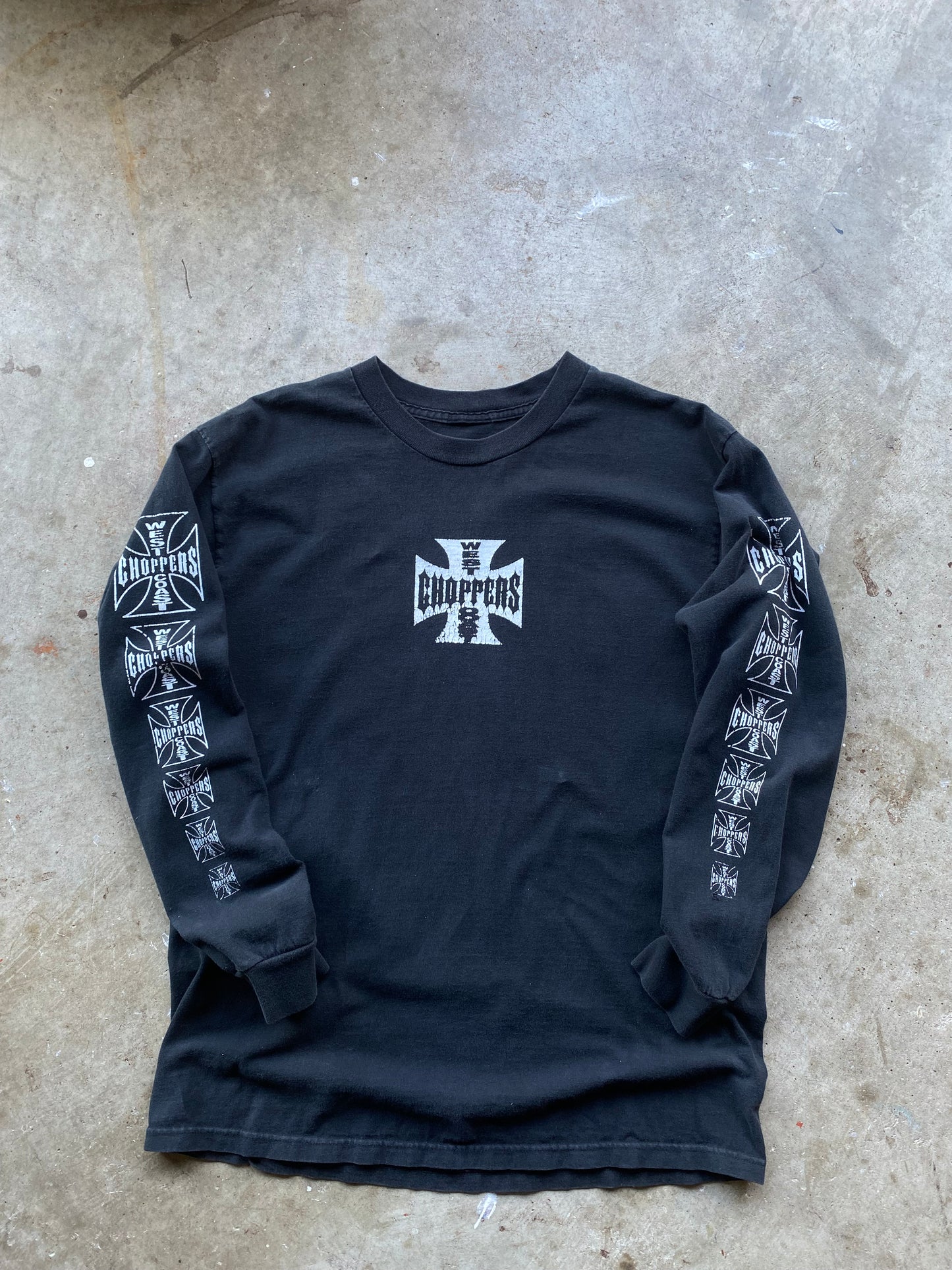 West coast choppers long sleeve size medium heavy cracking