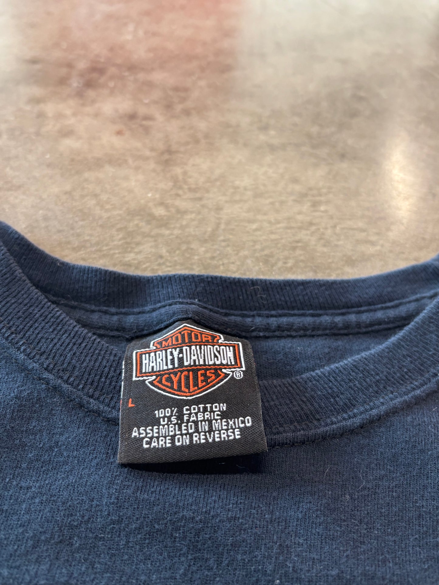 Vintage Harley Davidson Green Flame long sleeve size large