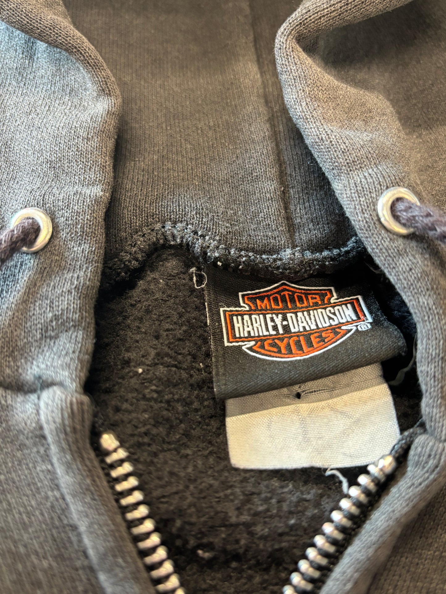 Vintage Harley Davidson flame zip up long sleeve size XL
