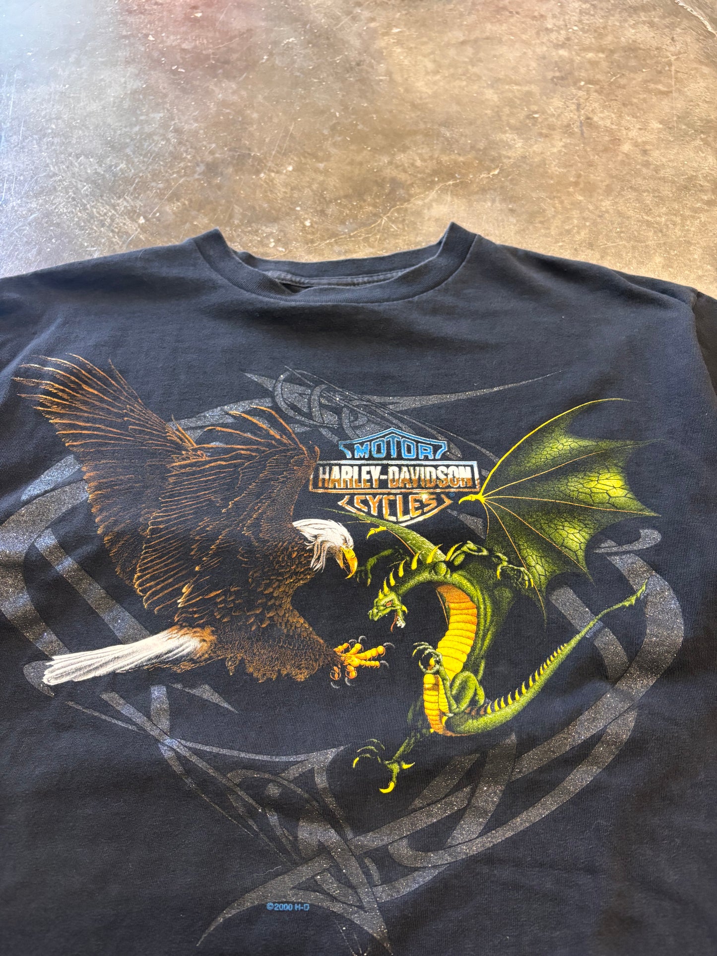 Vintage Harley Davidson Eagle Dragon shirt size xl