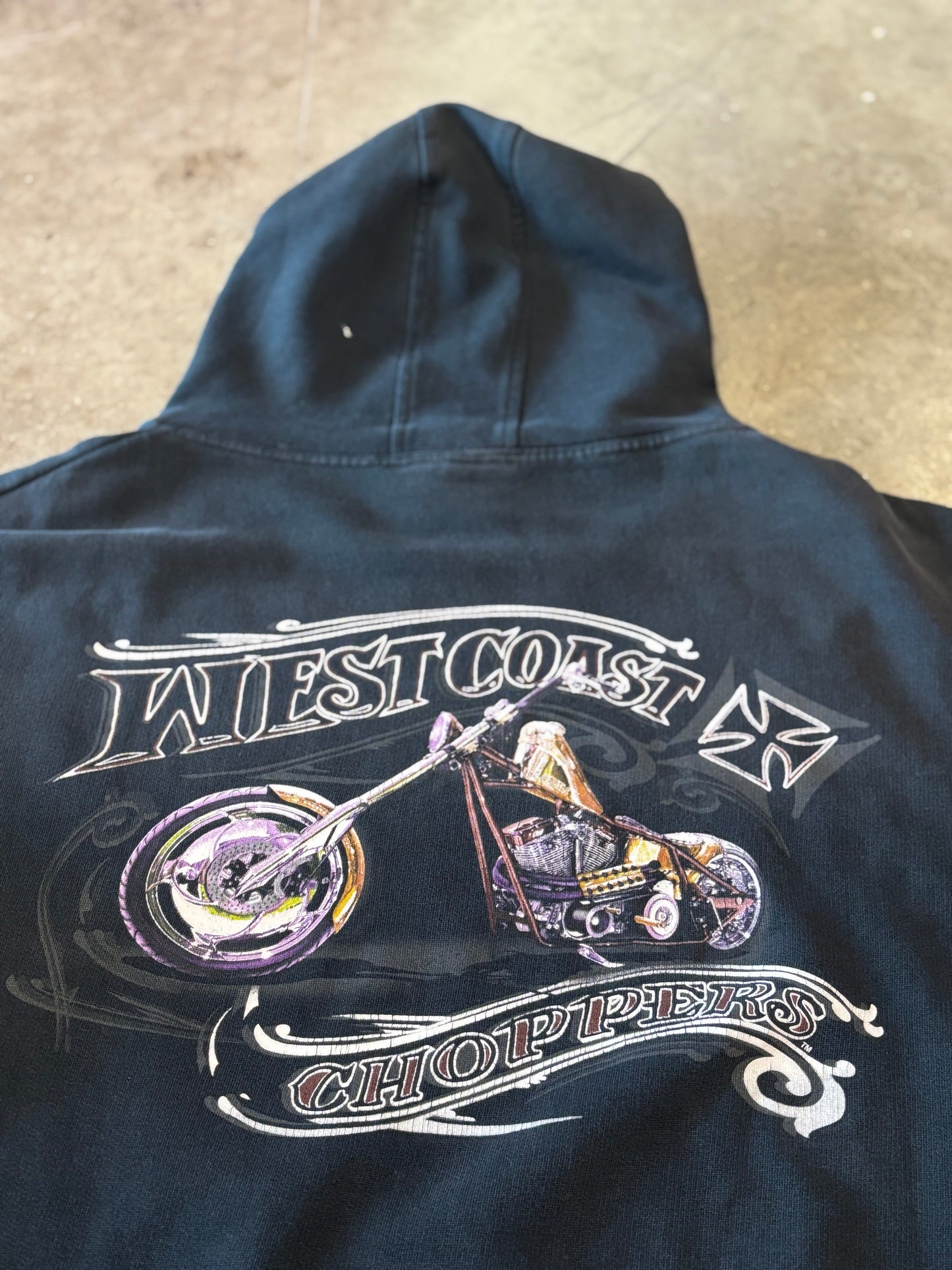 Vintage West Coast Choppers boxy hoodie size xxl