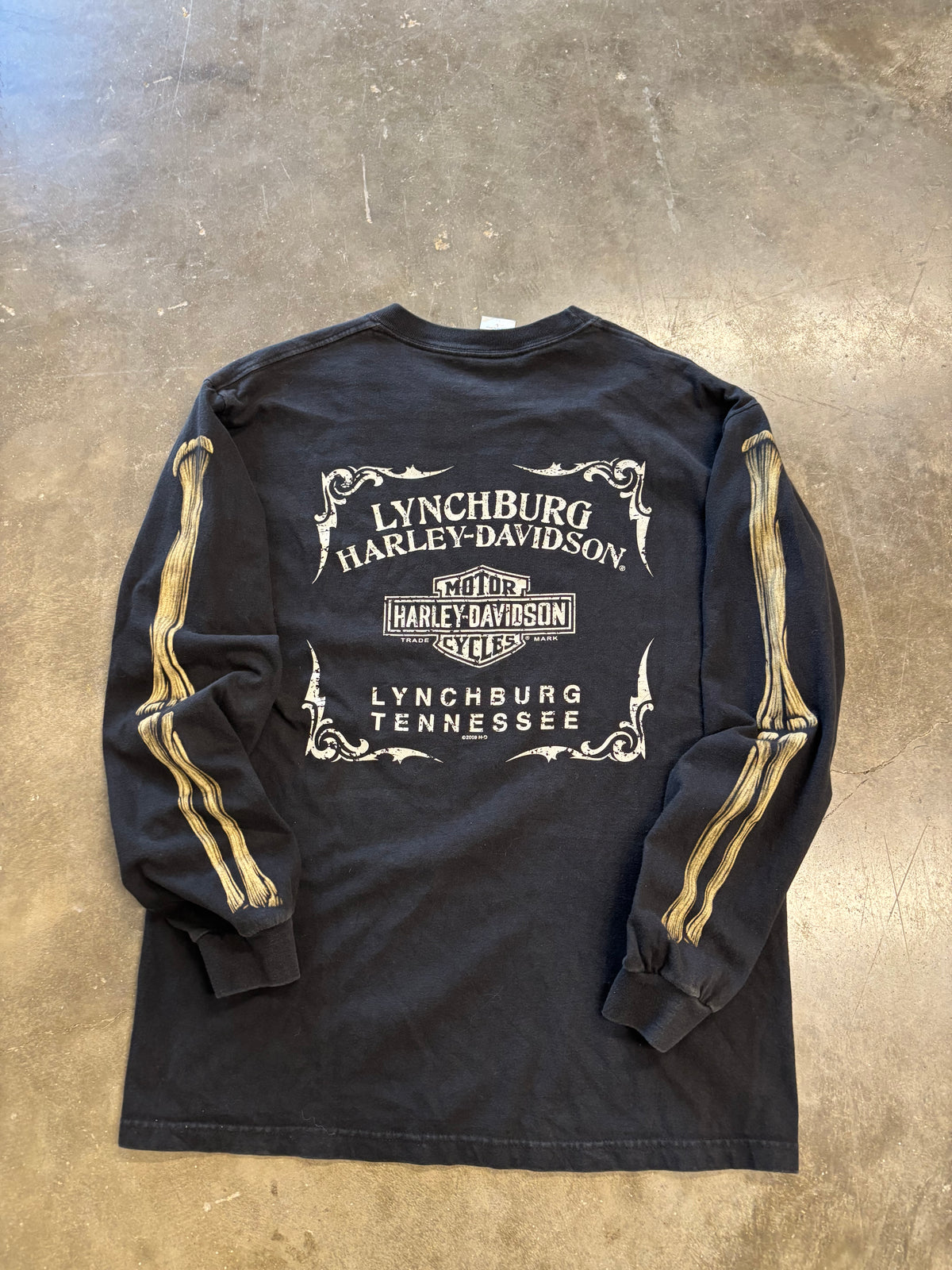 Harley Davidson Skeleton shirt size large