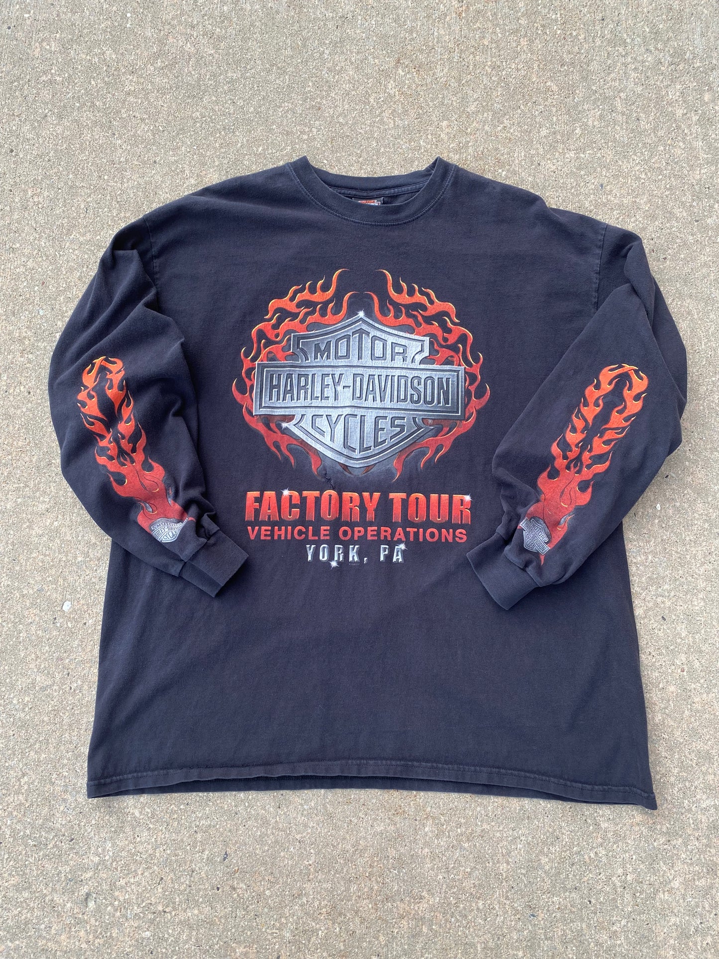 Harley Davidson Chrome Red Long sleeve Size XXL
