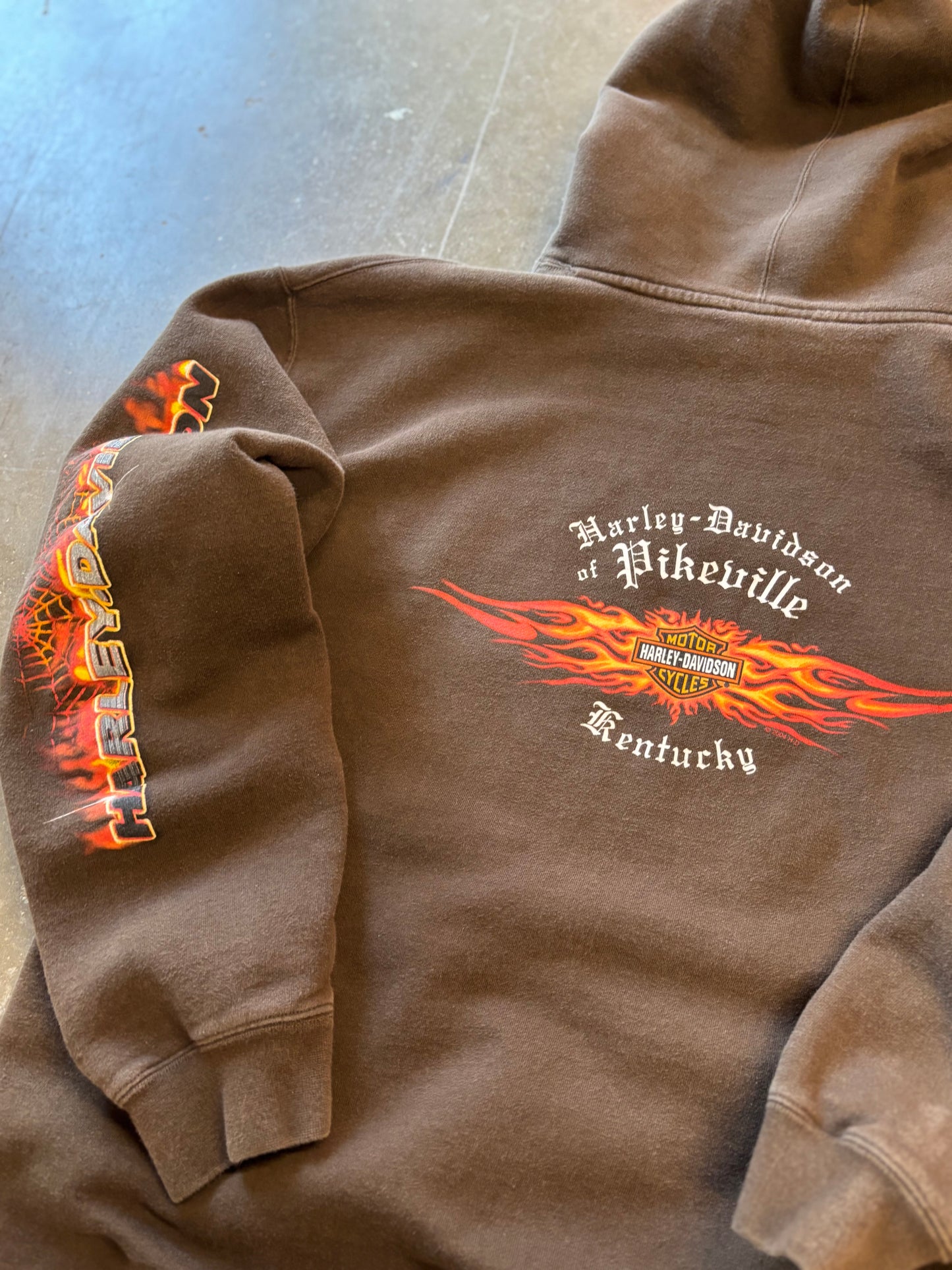 Vintage Harley Davidson Spider Hoodie size large