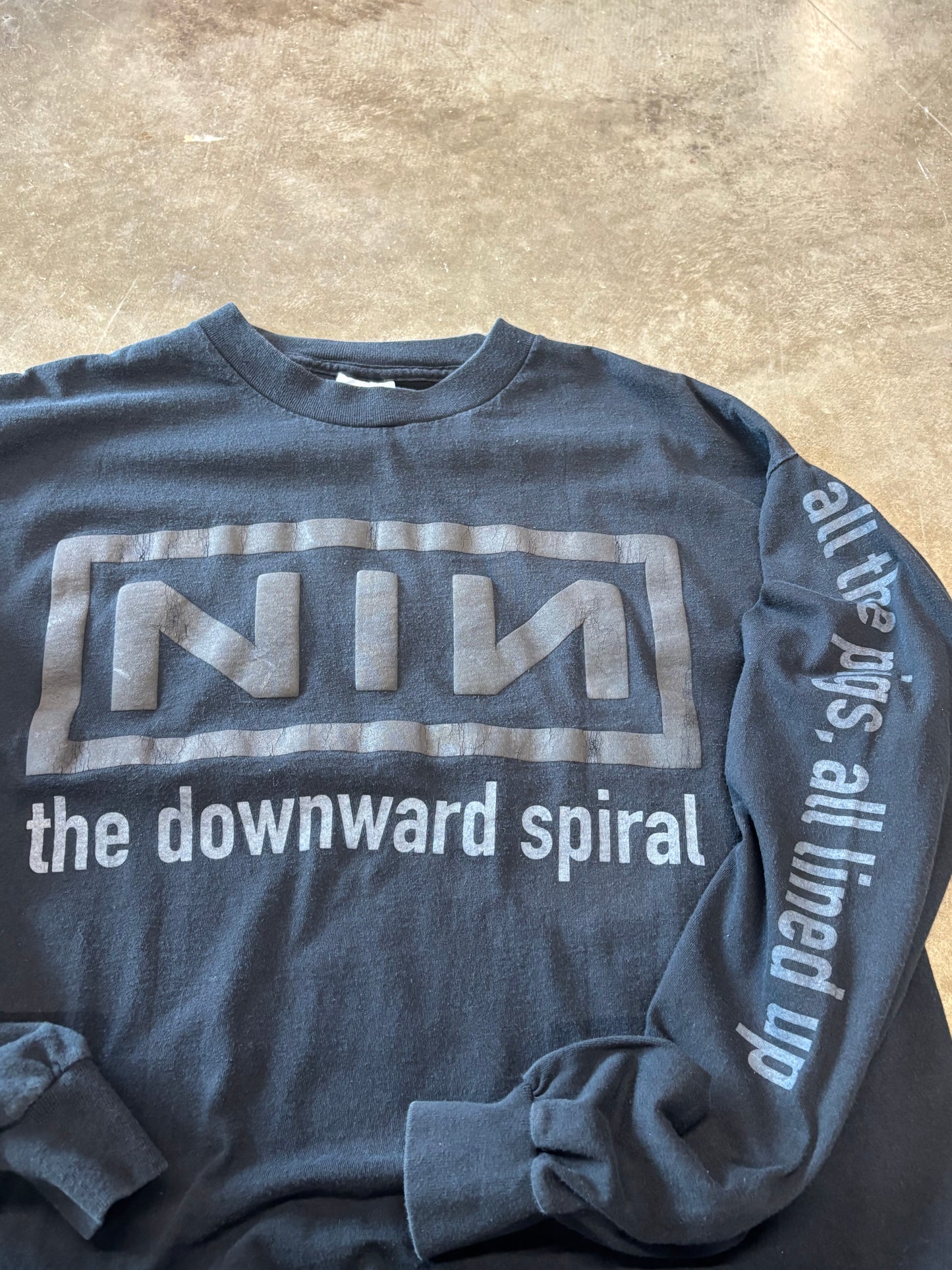 Vintage Nine Inch Nails Downward spiral long sleeve size xxl