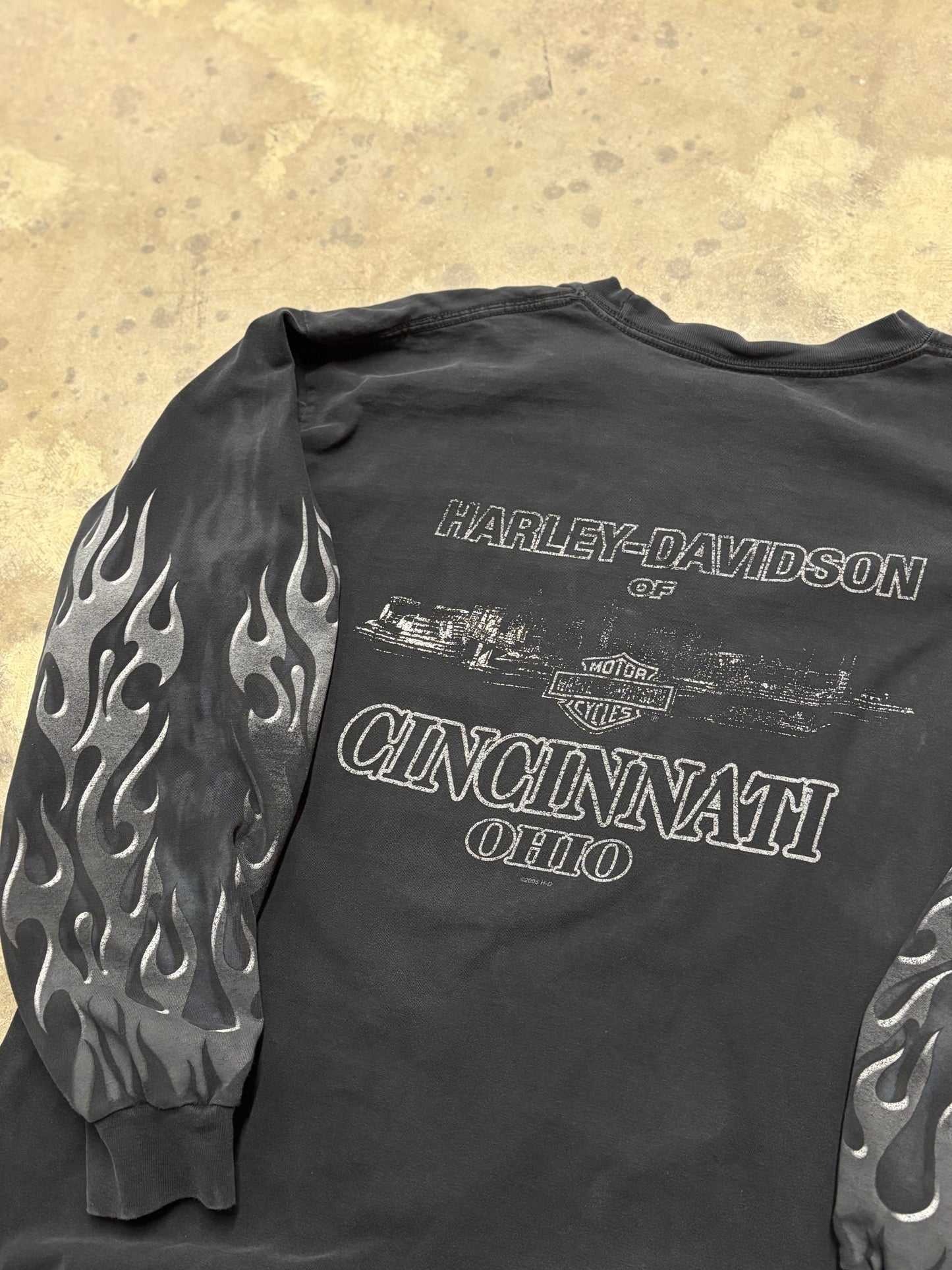 Harley Davidson Chrome Flame long sleeve size extra large