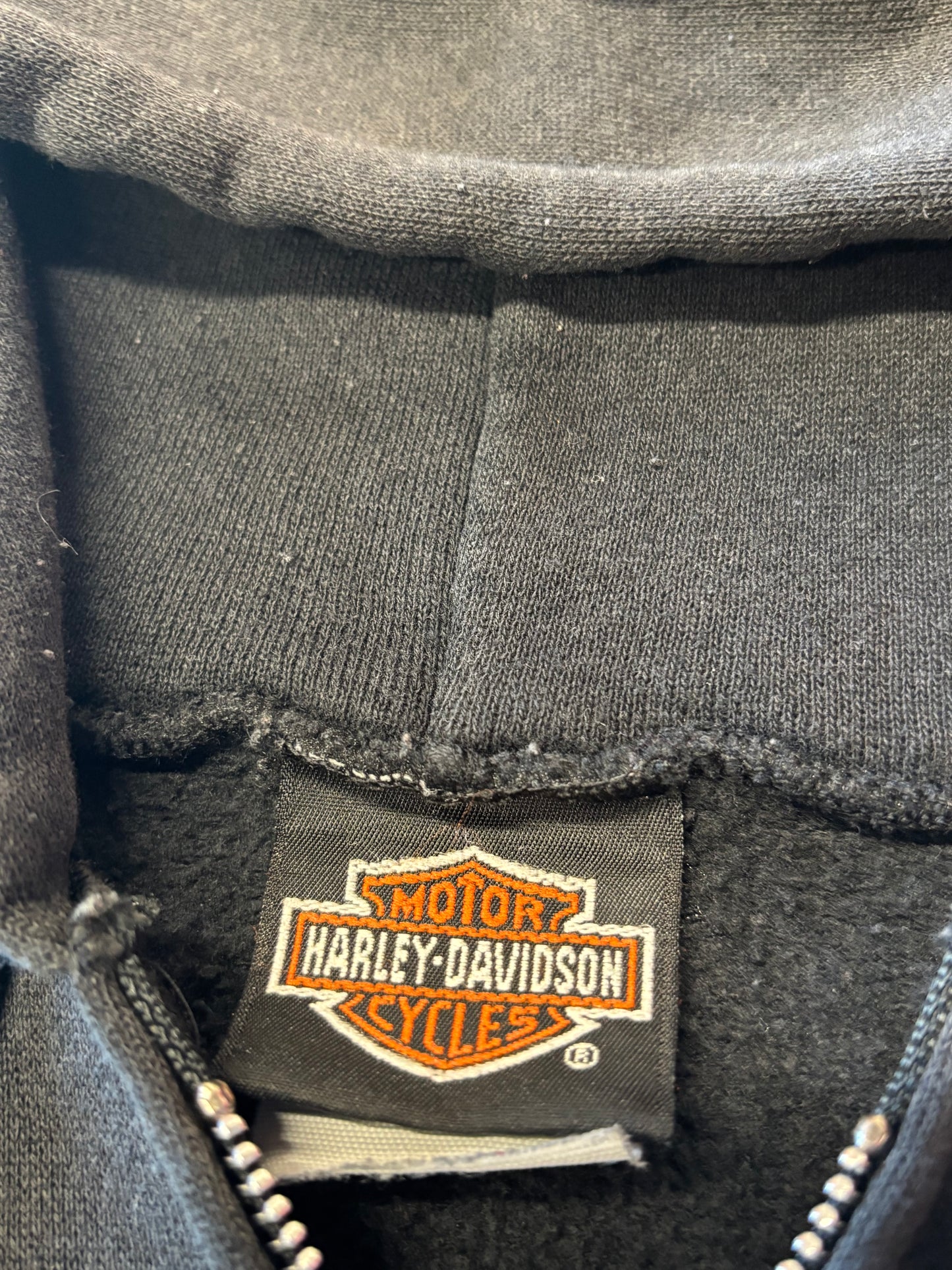 Vintage Harley Davidson Flame zip up size xl