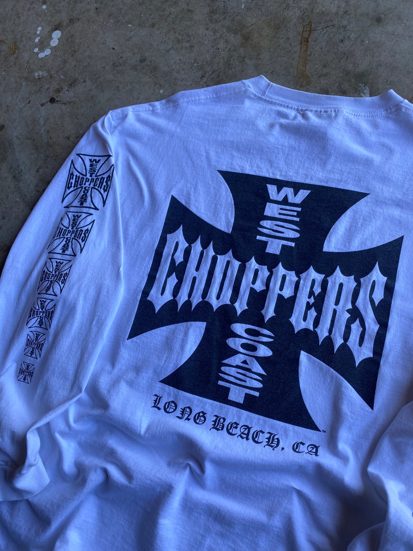 Vintage West Coast Choppers white long sleeve shirt size XXL