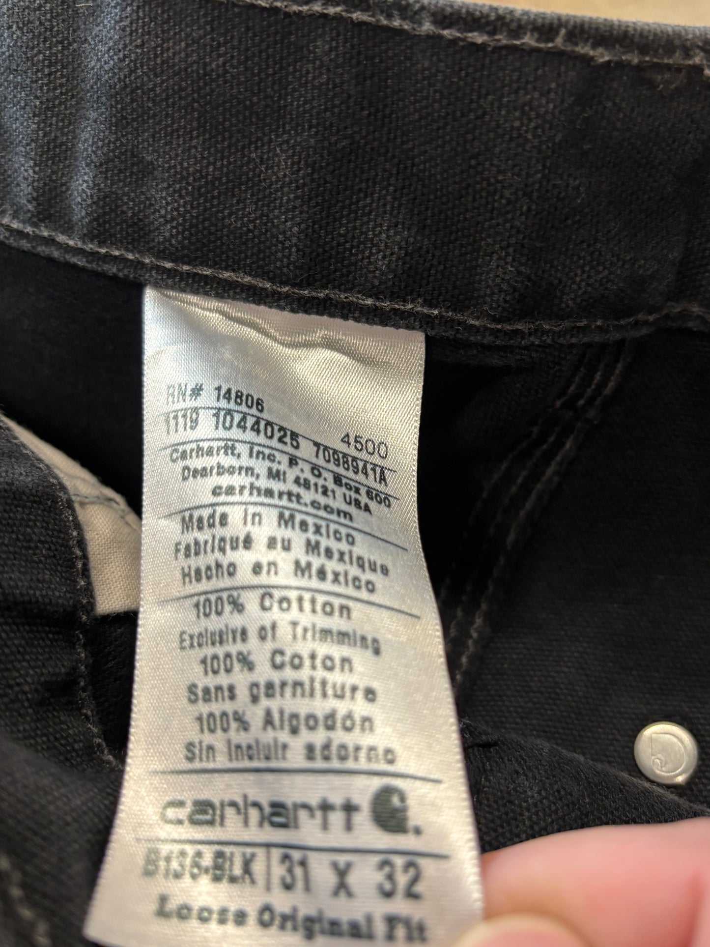 Black carhartt double knees