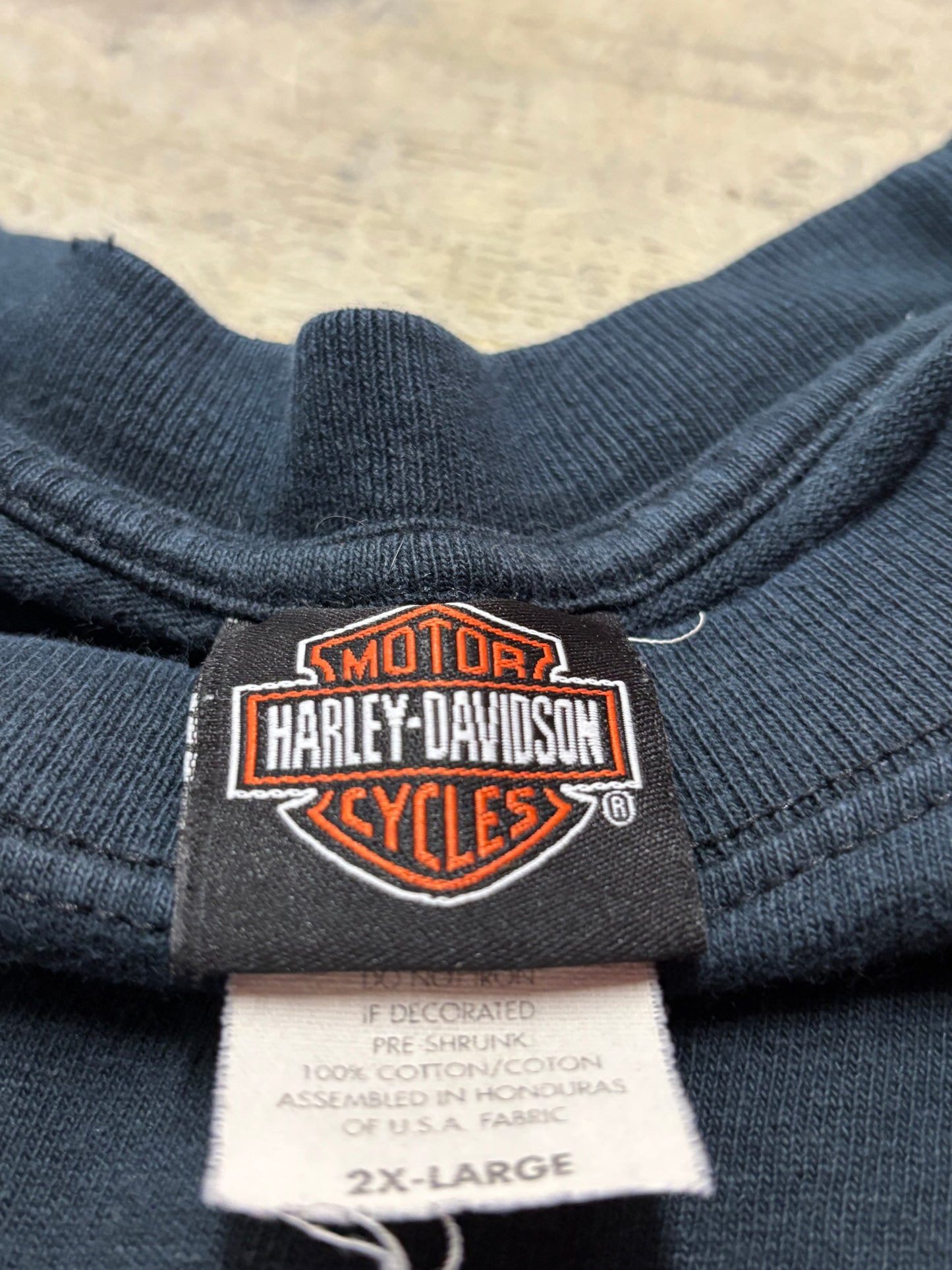 Vintage Harley Davison Blue Flame long sleeve size xxl