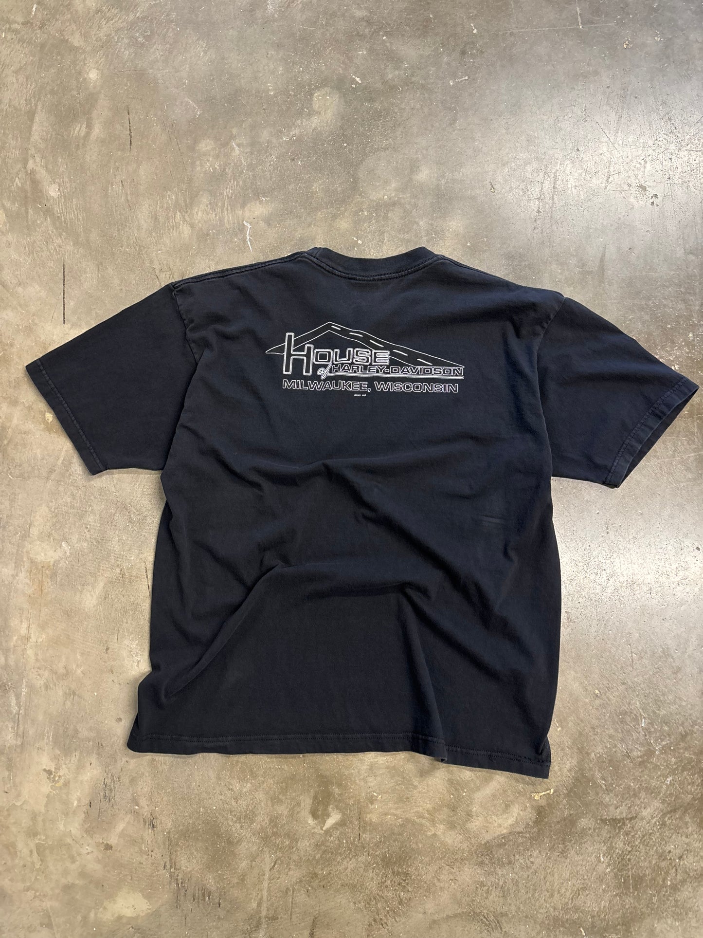 Vintage Harley Davidson Chrome rising flame shirt size xxl