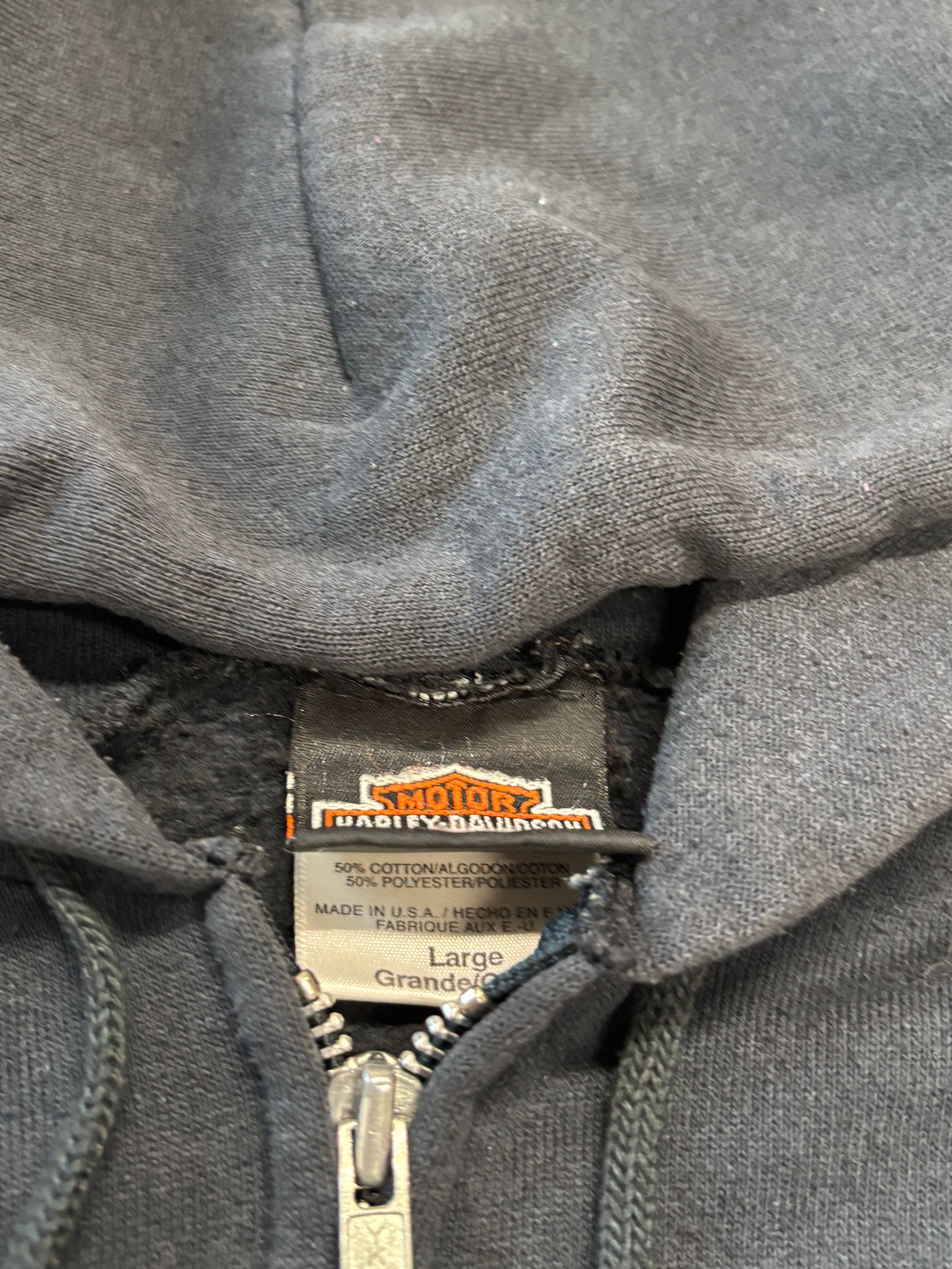 Vintage Harley Davidson zip up hoodie size large